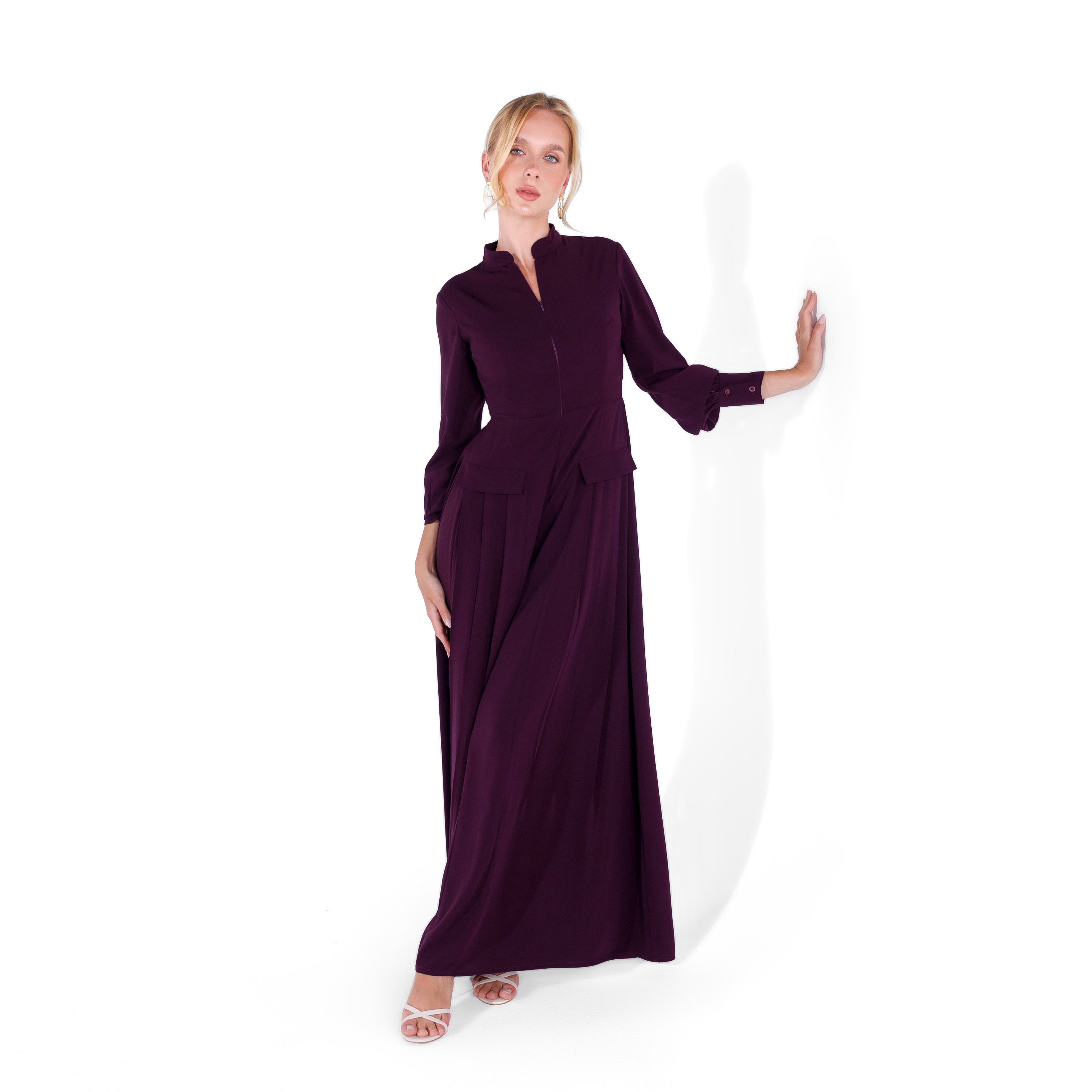 Aria Jumpsuit | Mulberry Purple Black Swan Fashion