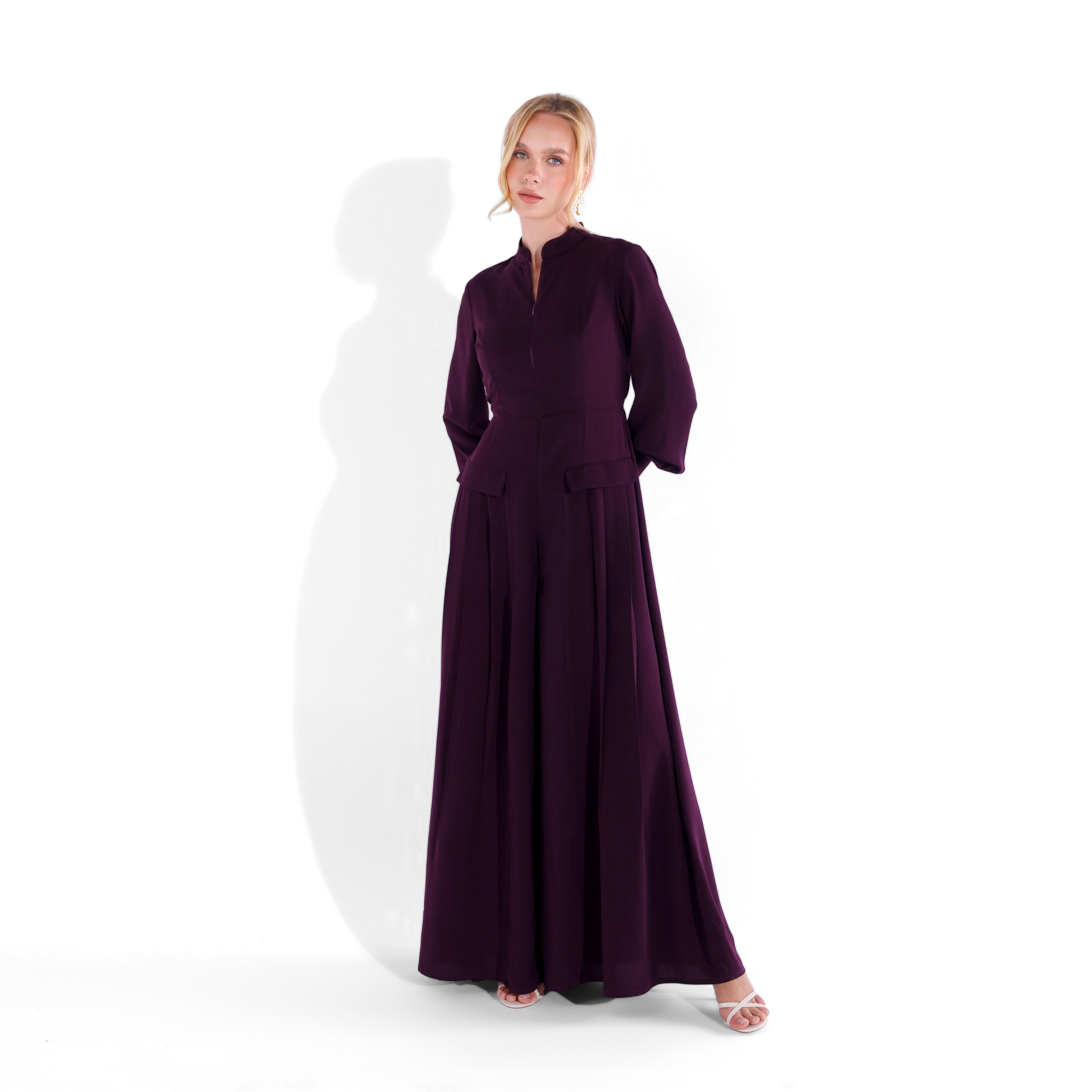 Aria Jumpsuit | Mulberry Purple Black Swan Fashion