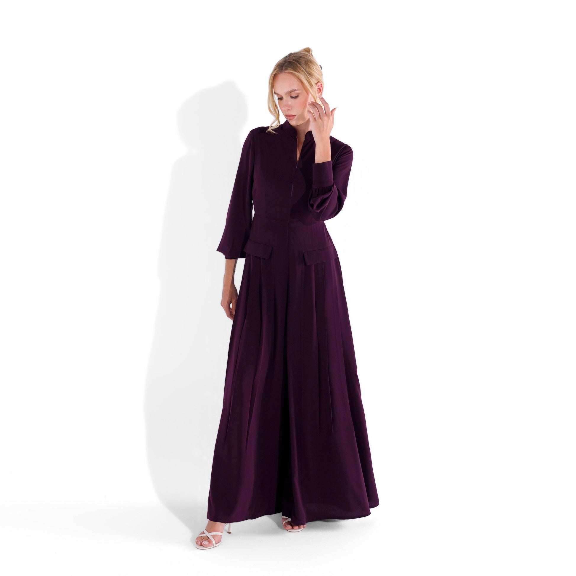 Aria Jumpsuit | Mulberry Purple Black Swan Fashion