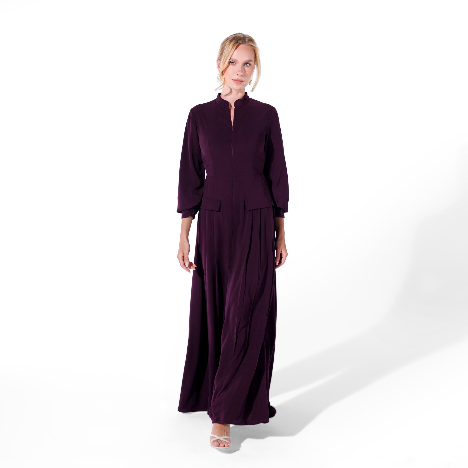 Aria Jumpsuit | Mulberry Purple Black Swan Fashion