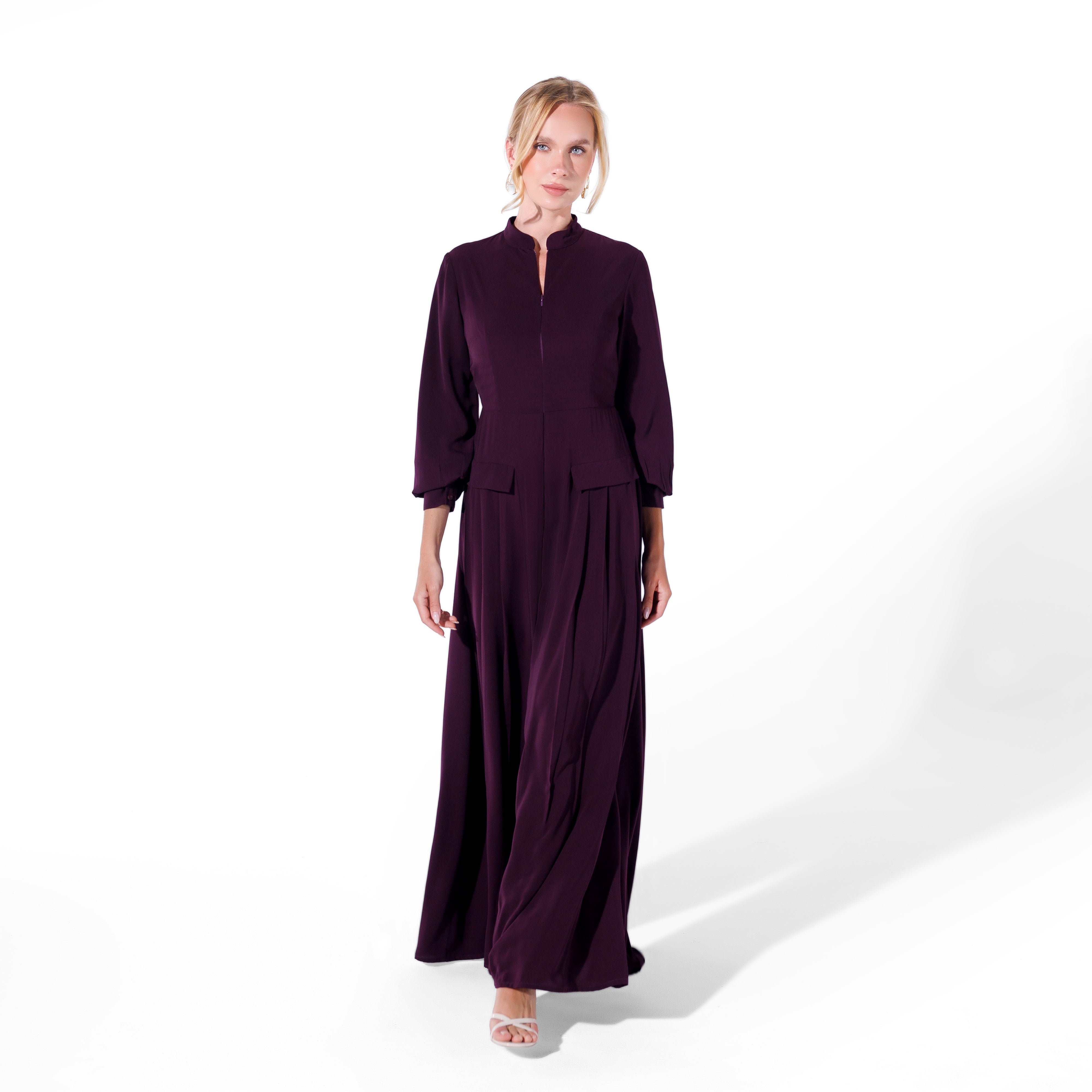 Aria Jumpsuit | Mulberry Purple Black Swan Fashion