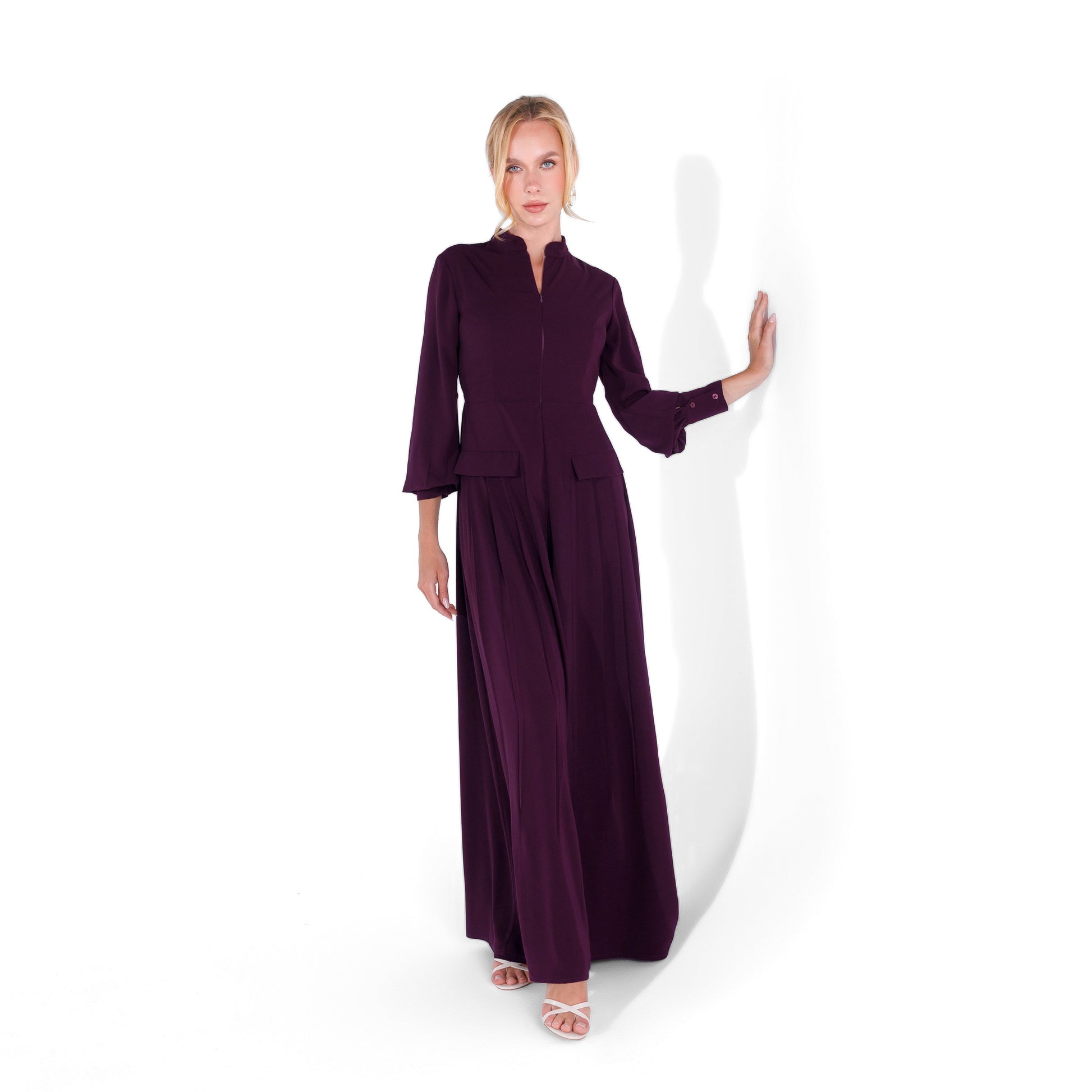 Aria Jumpsuit | Mulberry Purple Black Swan Fashion