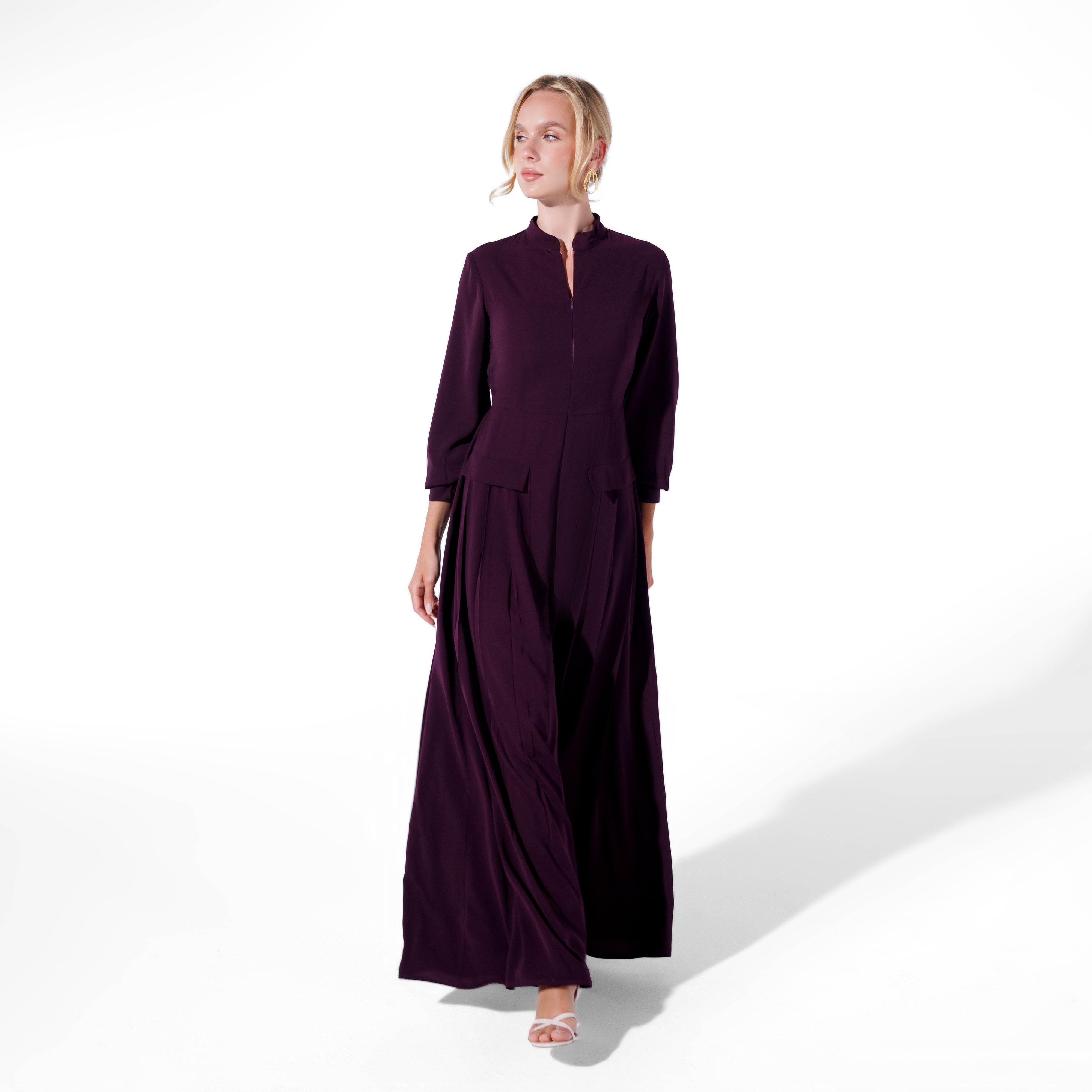 Aria Jumpsuit | Mulberry Purple Black Swan Fashion