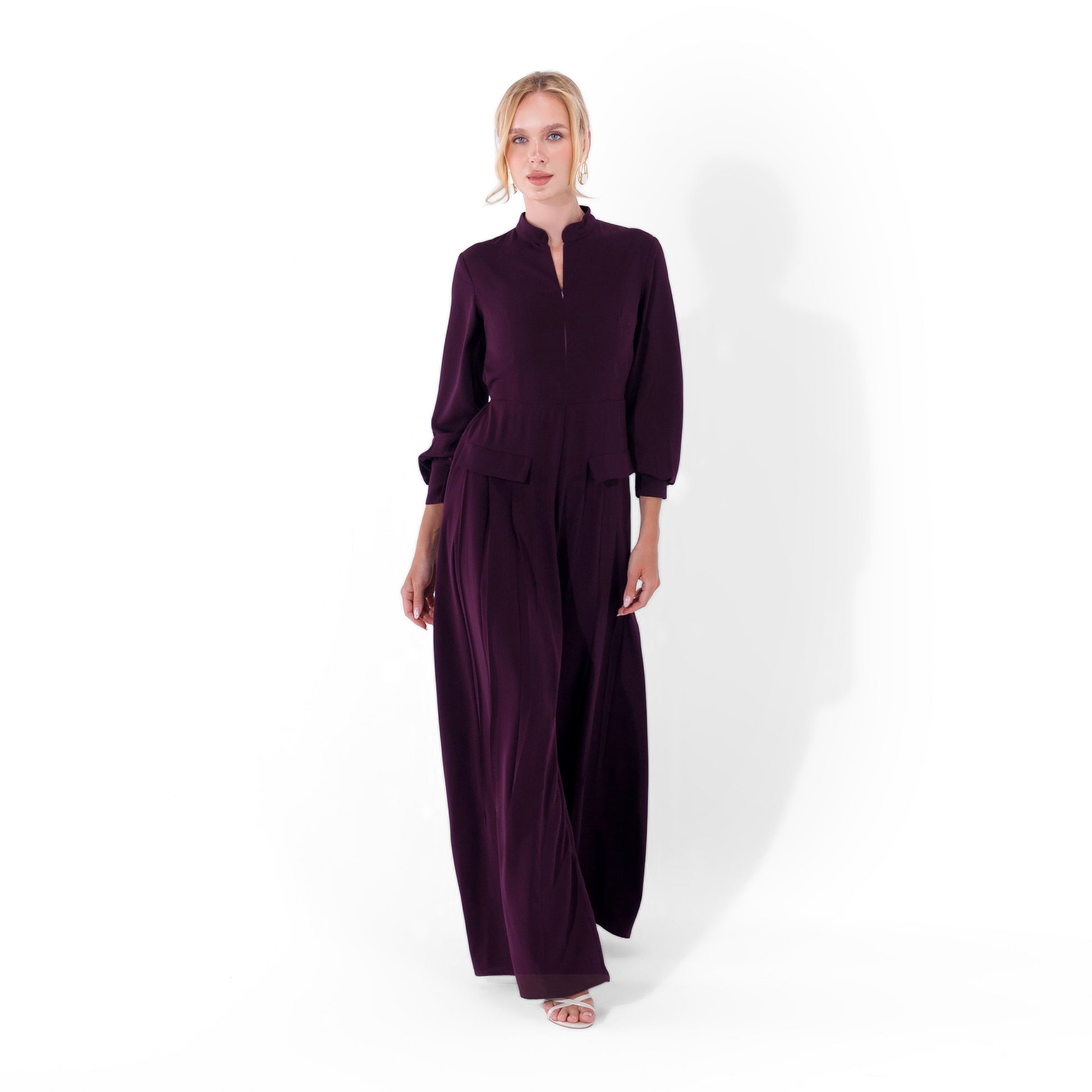 Aria Jumpsuit | Mulberry Purple Black Swan Fashion