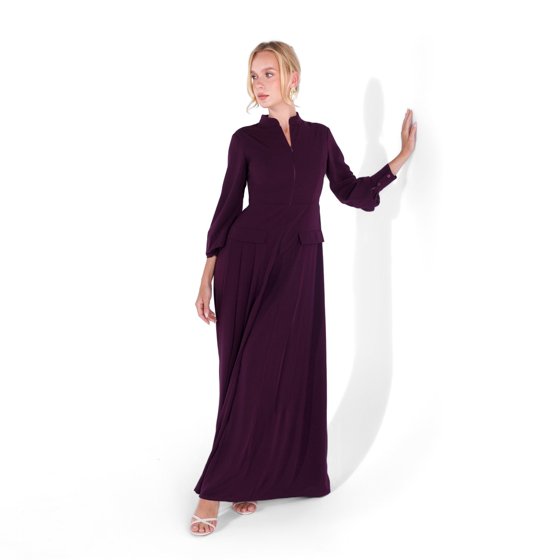 Aria Jumpsuit | Mulberry Purple Black Swan Fashion