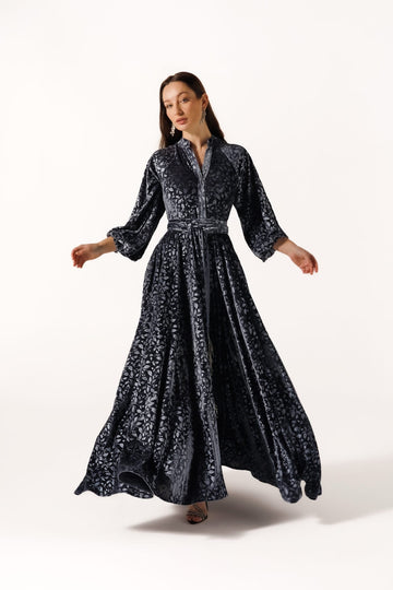 Alia Dress | Metal Grey