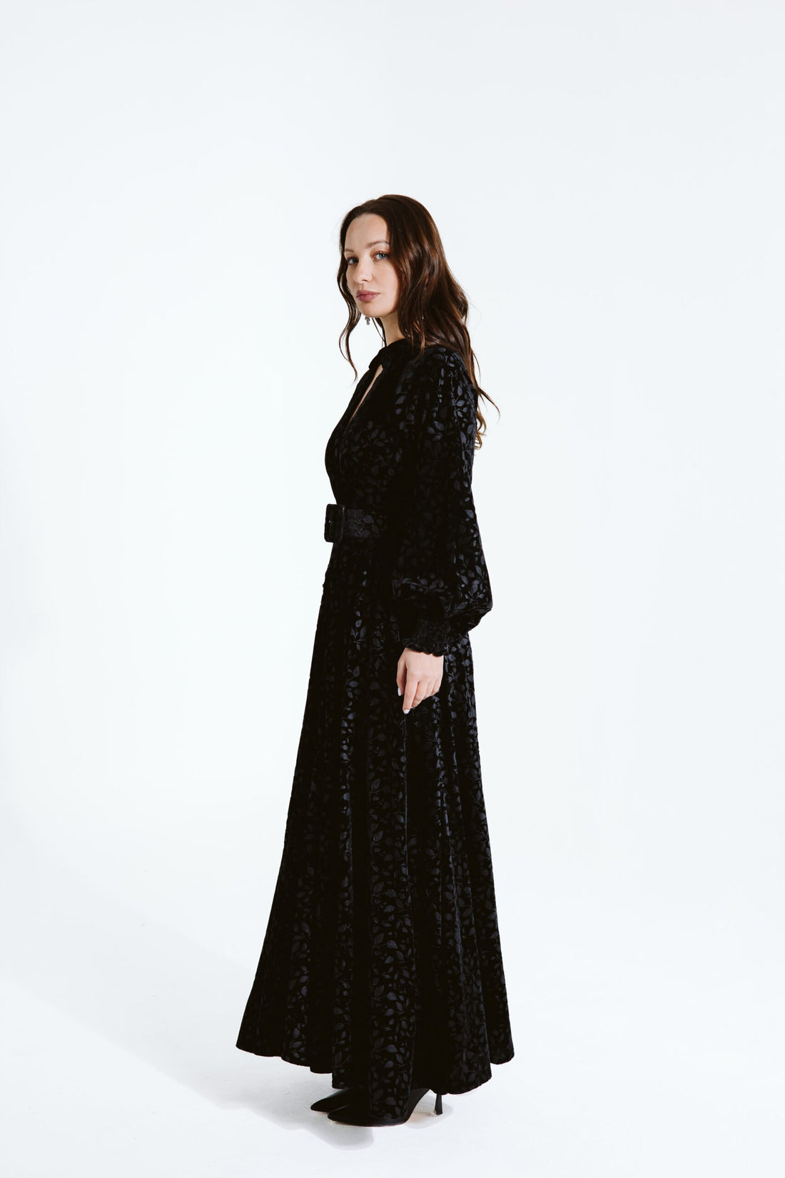 Clara Velvet Dress | Black