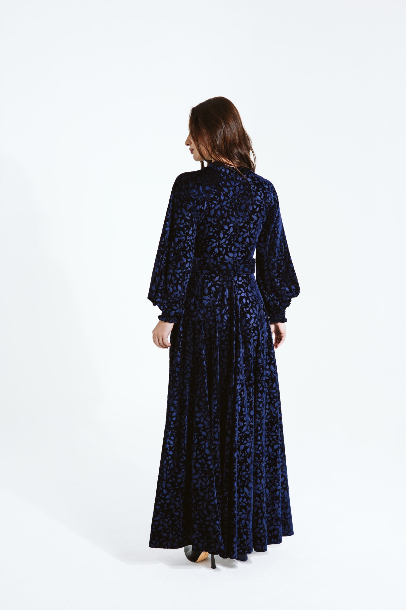 Clara Velvet Dress | Dark Blue