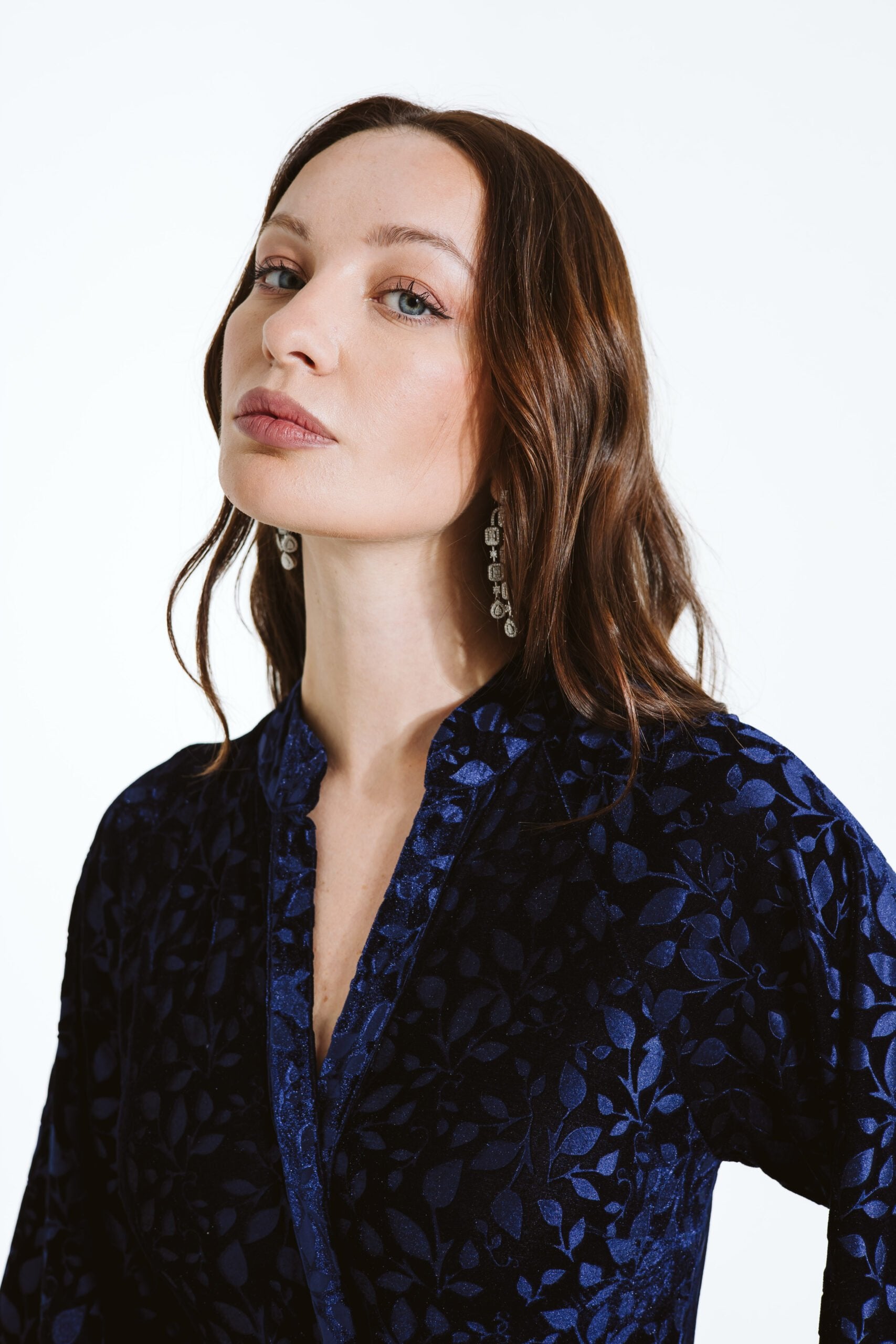 Clara Velvet Dress | Dark Blue