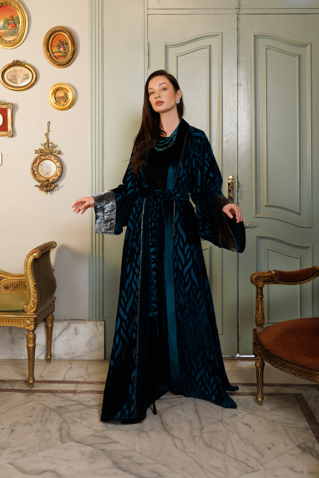 Bella Kaftan | Dark Turquoise My Store