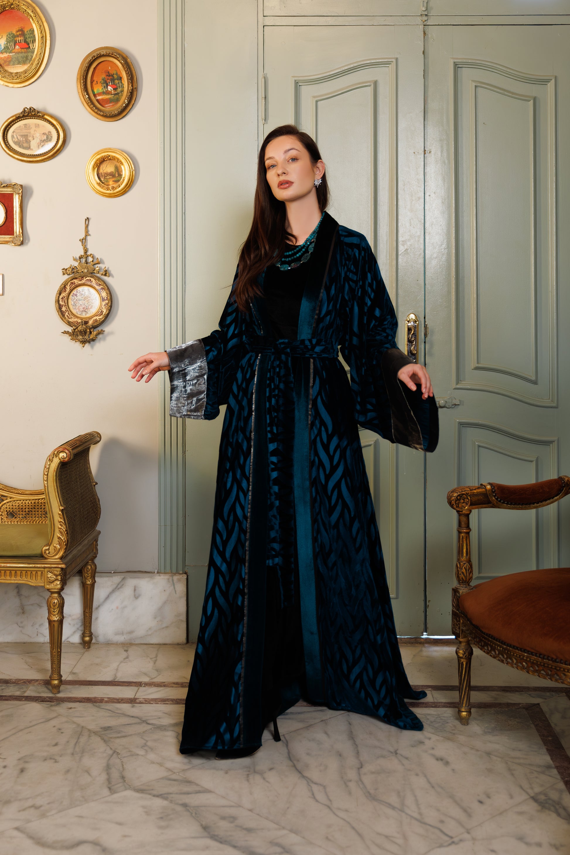 Bella Kaftan | Dark Turquoise My Store