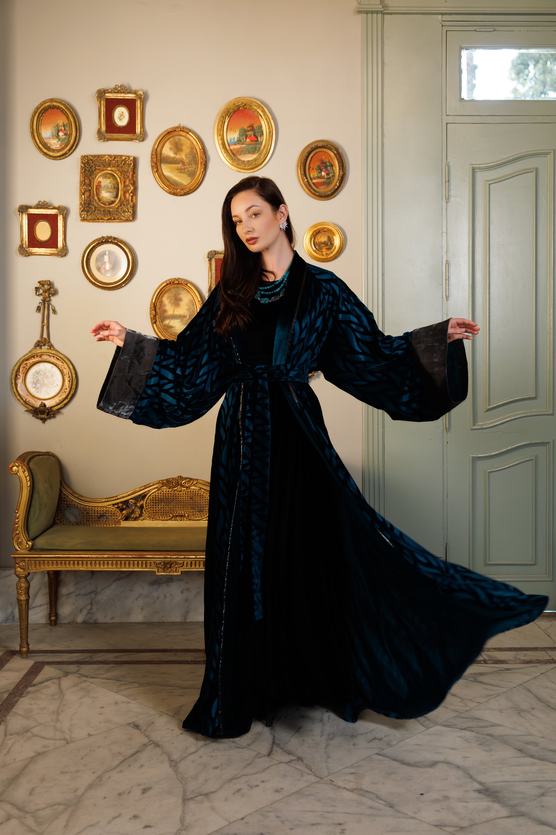 Bella Kaftan | Dark Turquoise My Store