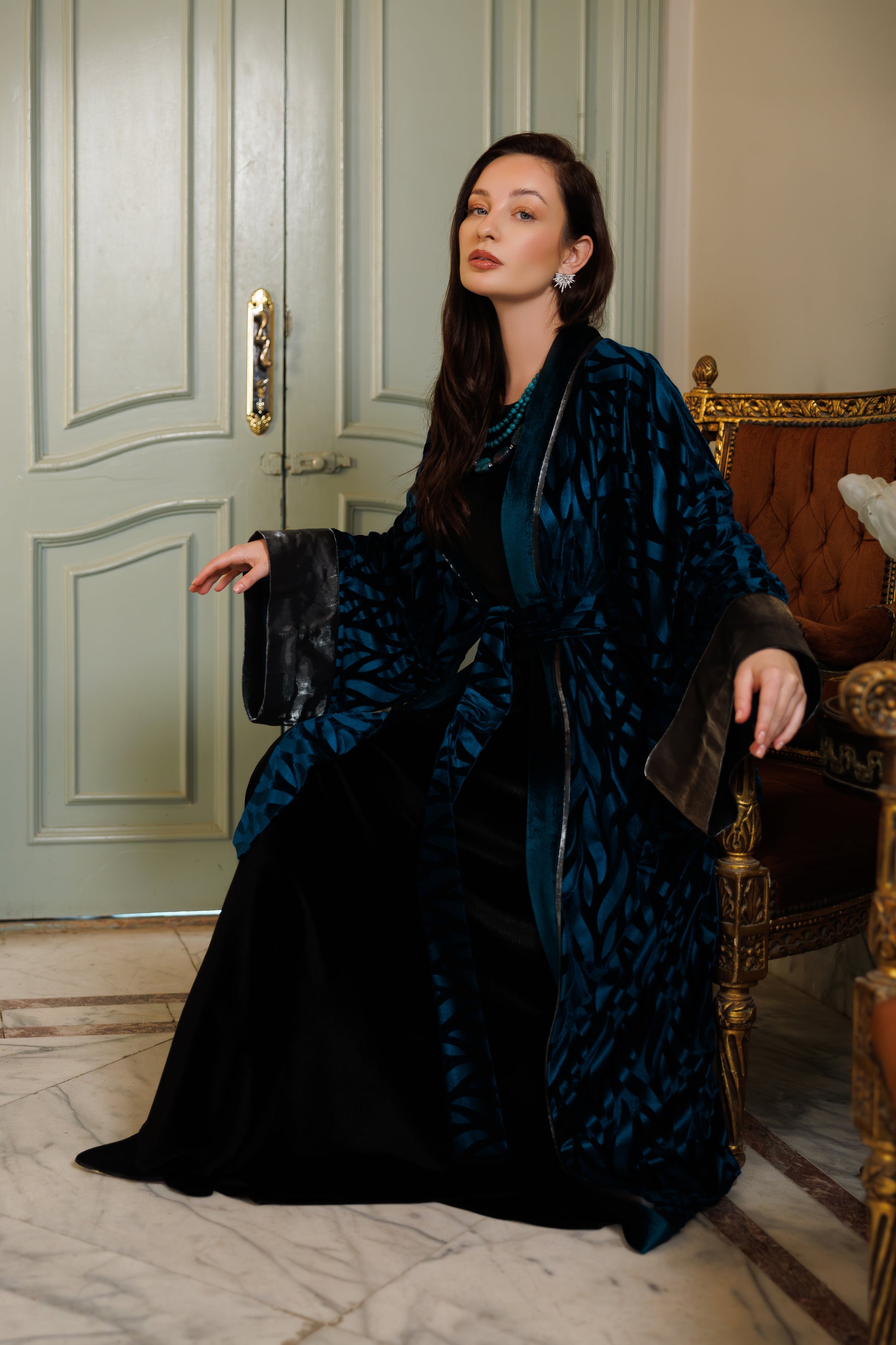 Bella Kaftan | Dark Turquoise My Store