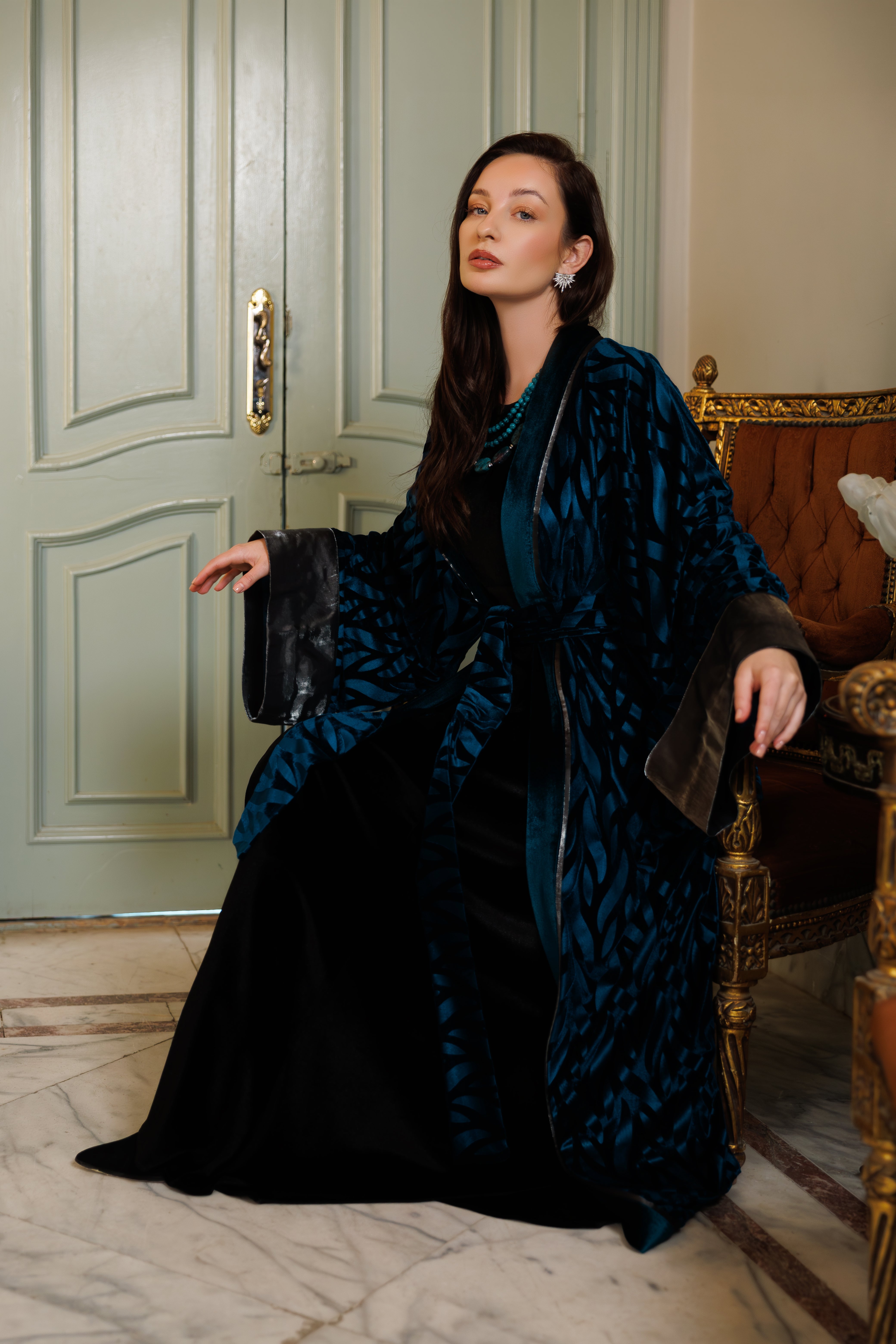 Bella Kaftan | Dark Turquoise My Store