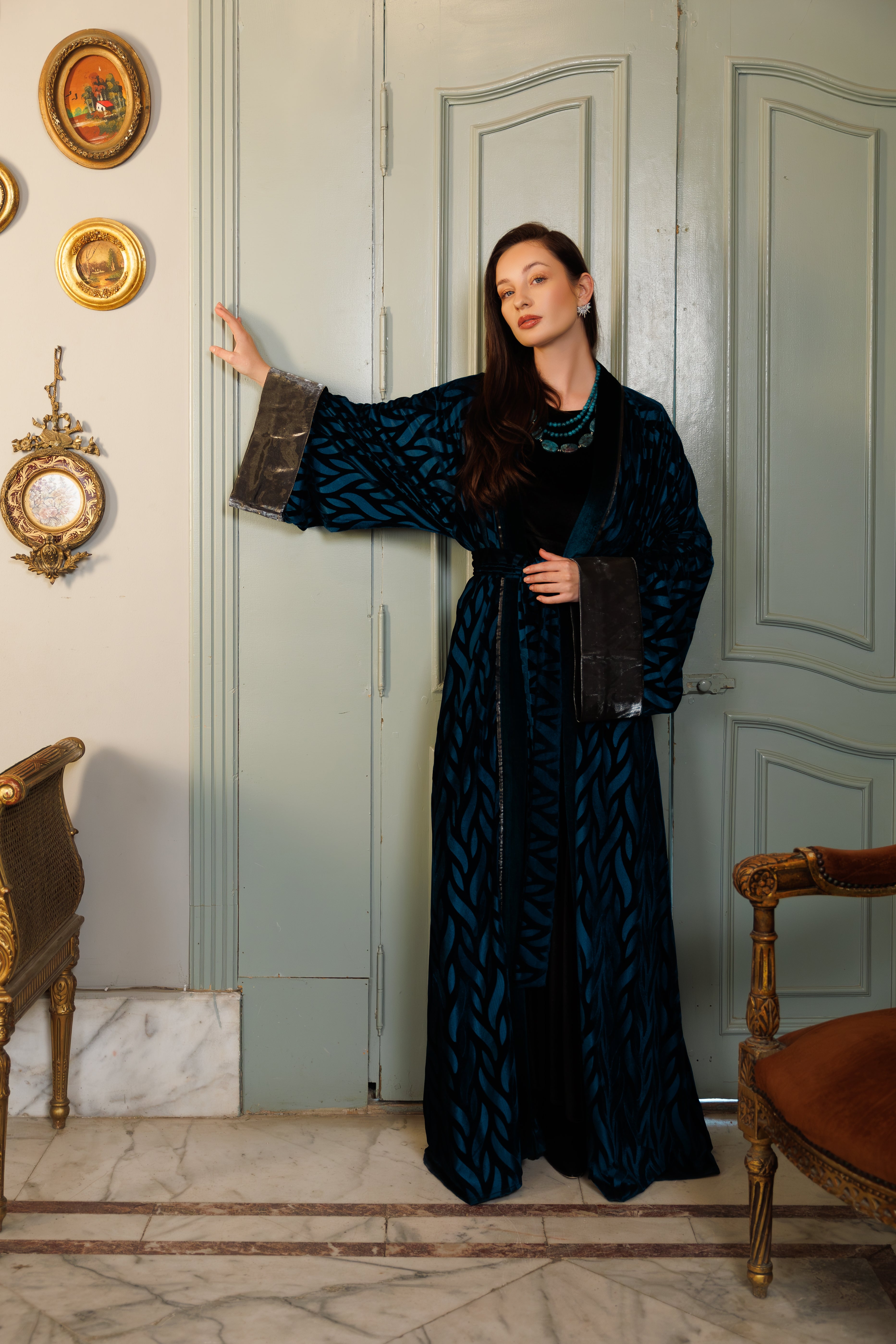 Bella Kaftan | Dark Turquoise My Store