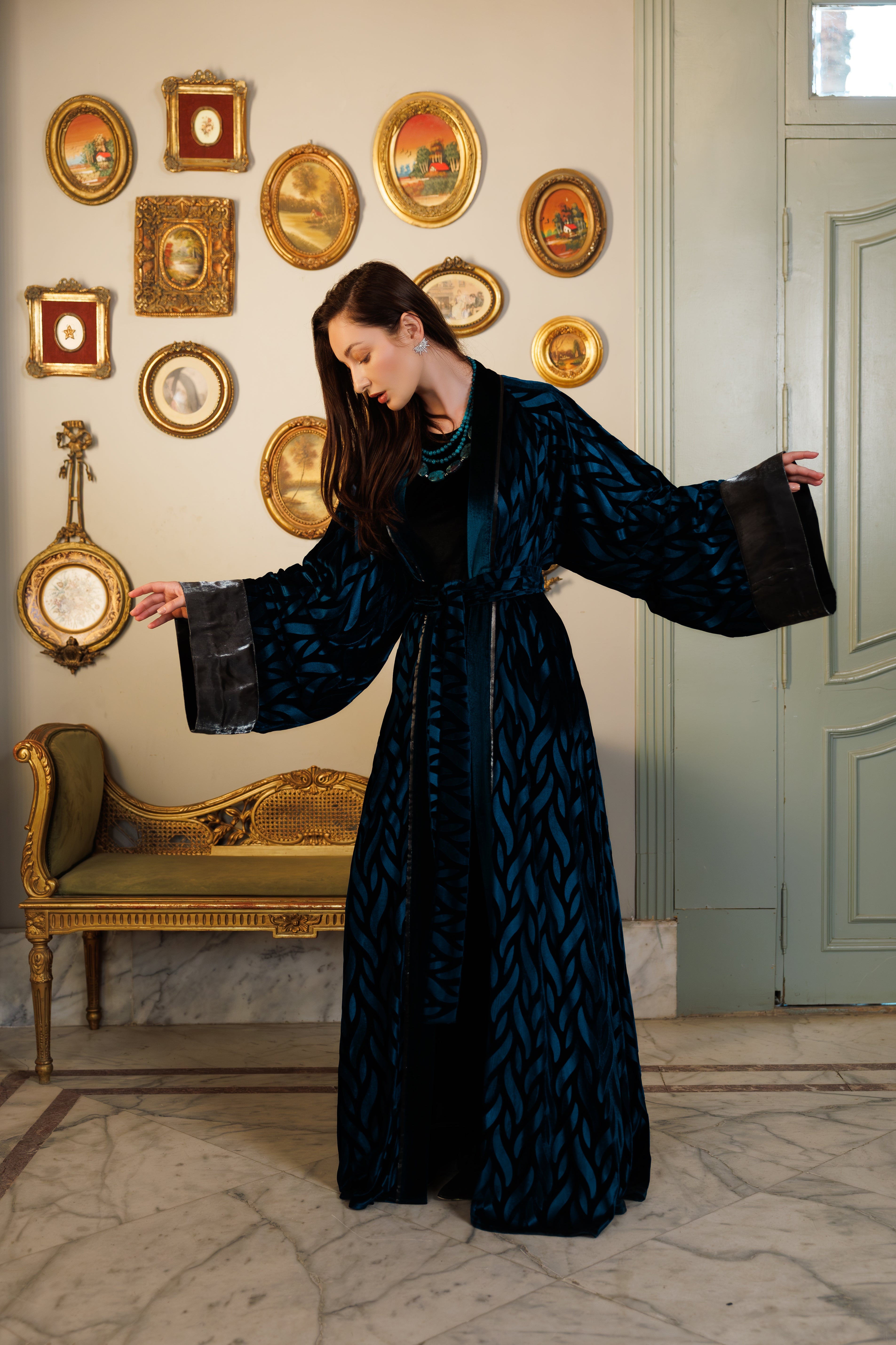 Bella Kaftan | Dark Turquoise My Store