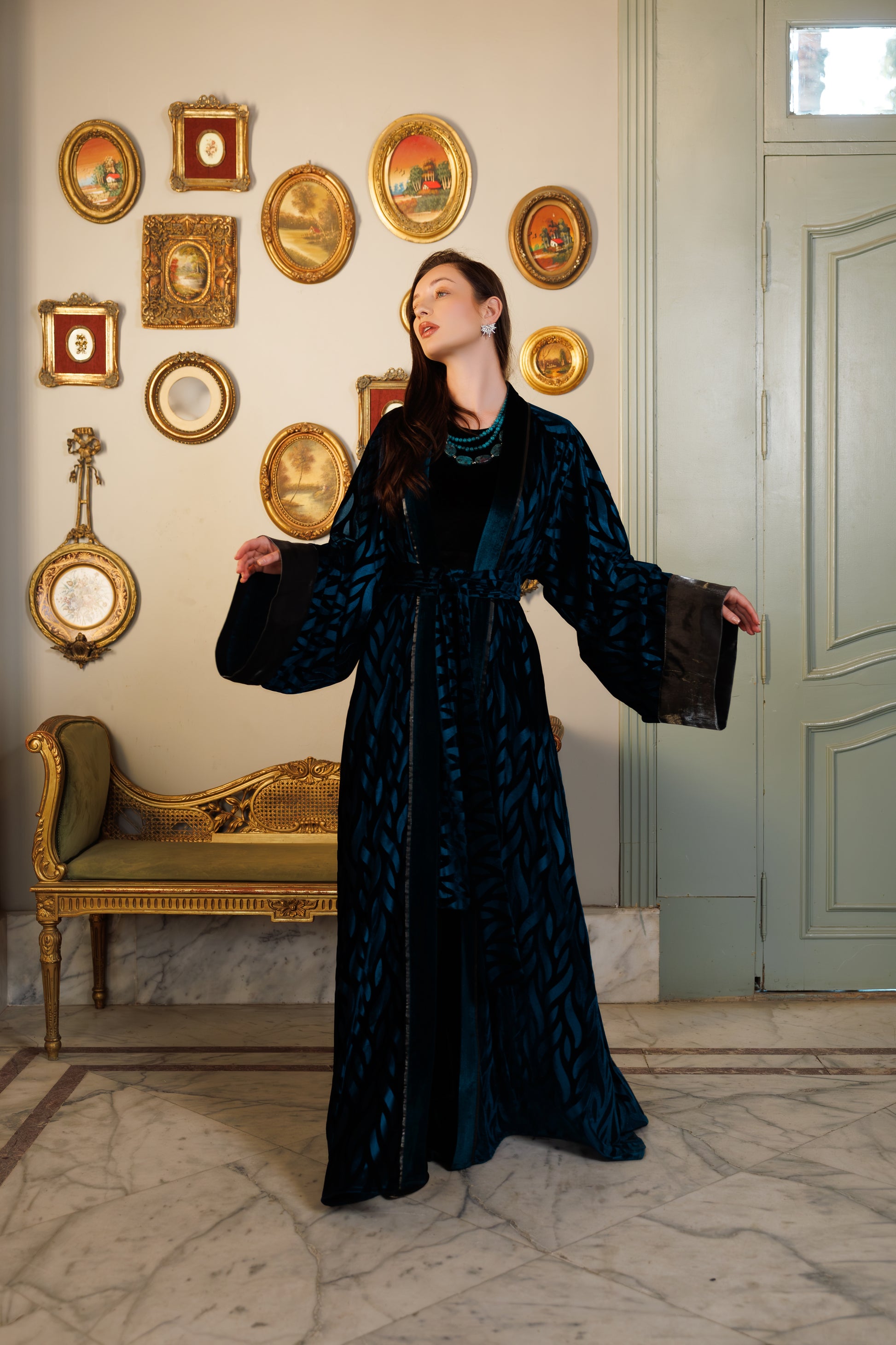 Bella Kaftan | Dark Turquoise My Store