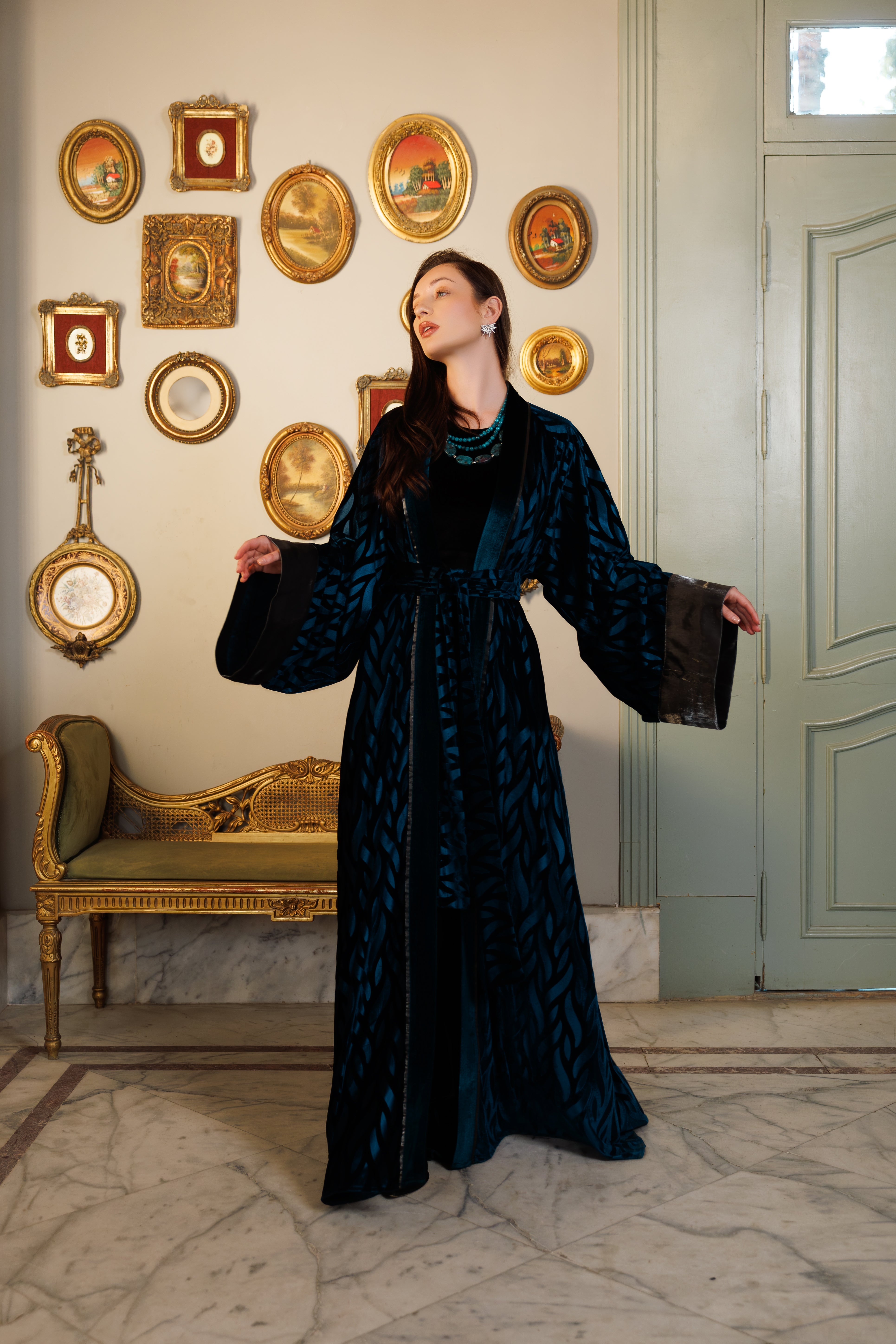 Bella Kaftan | Dark Turquoise My Store