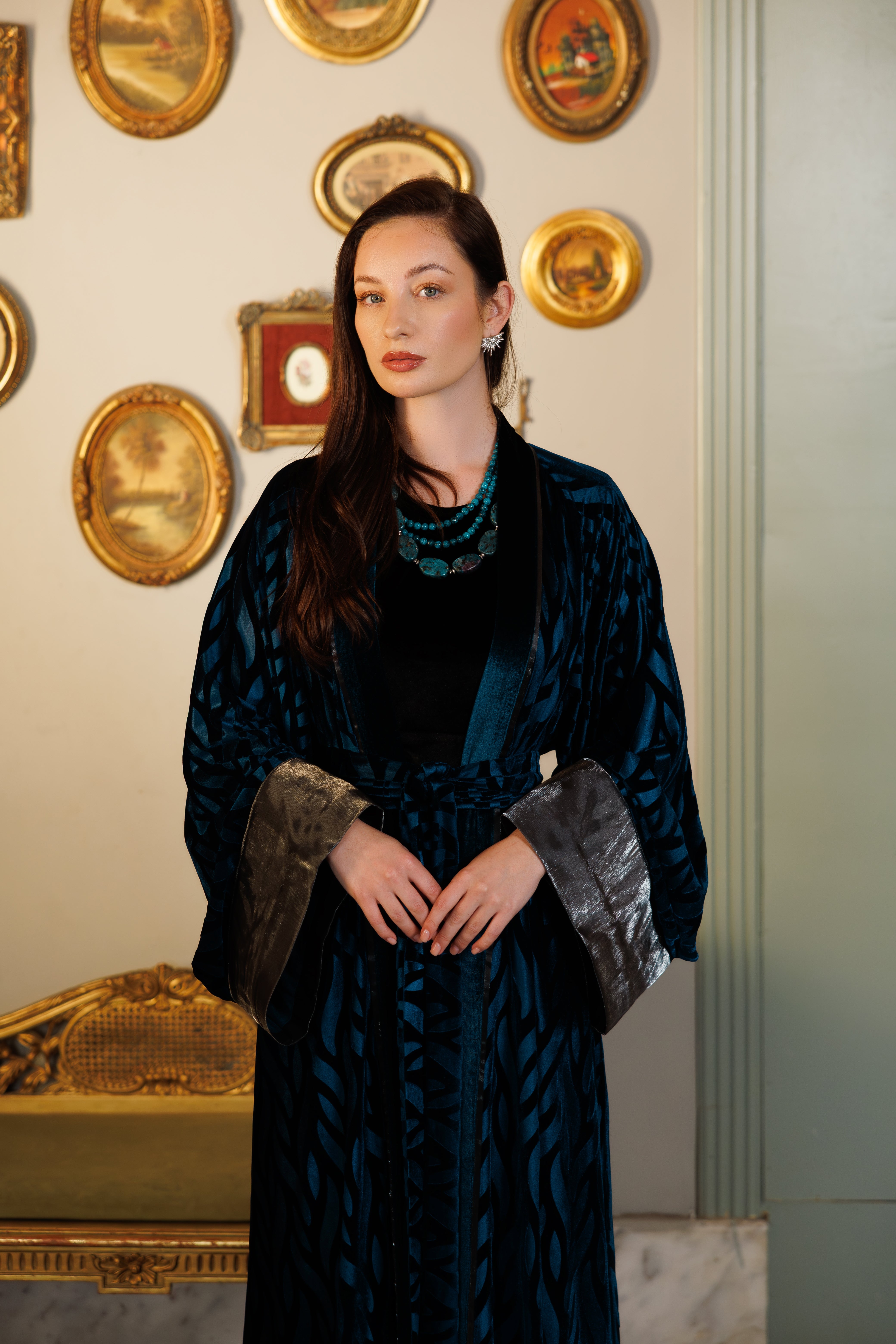 Bella Kaftan | Dark Turquoise My Store