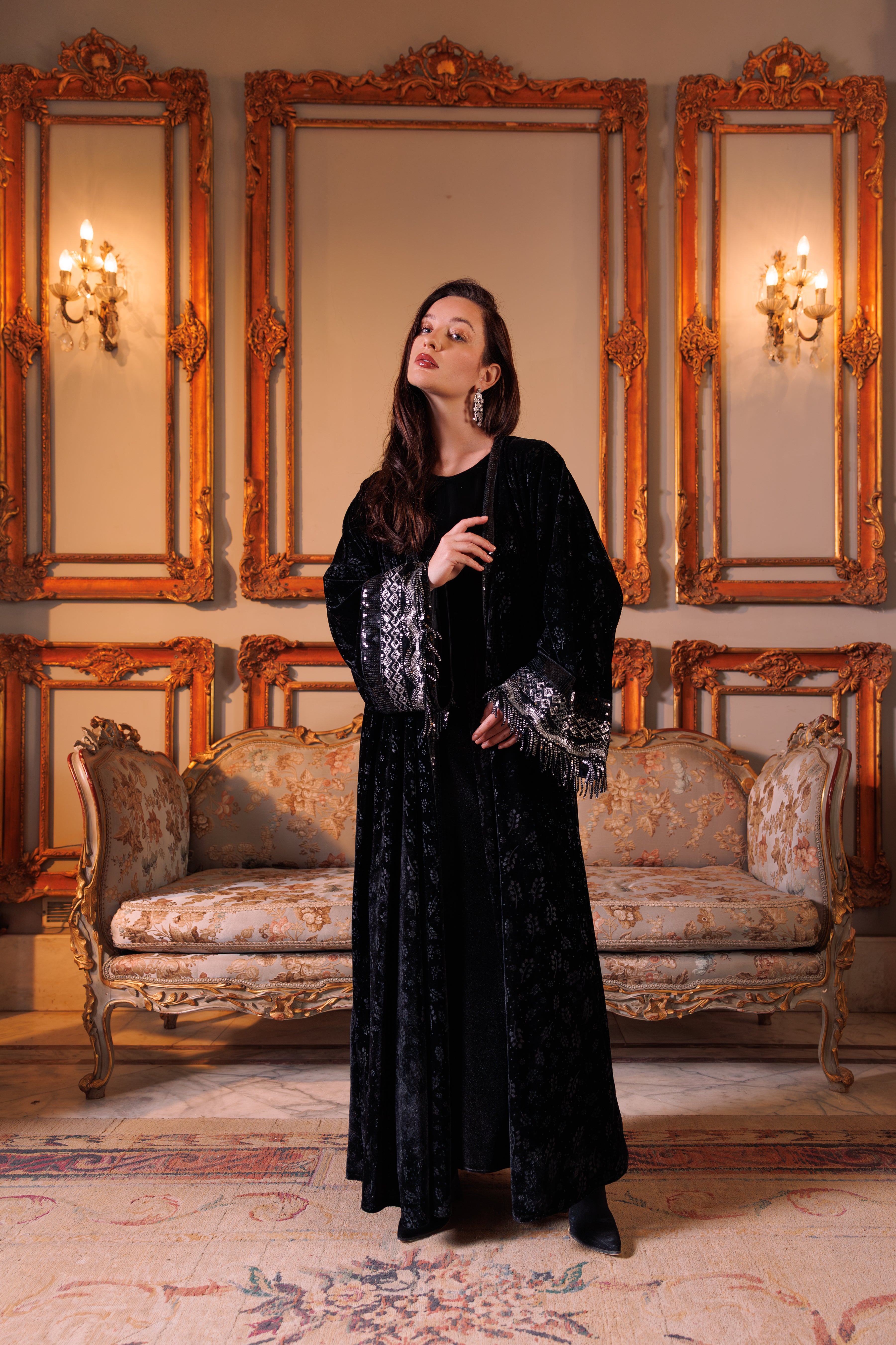 Bilquis Kaftan | Black X Silver My Store