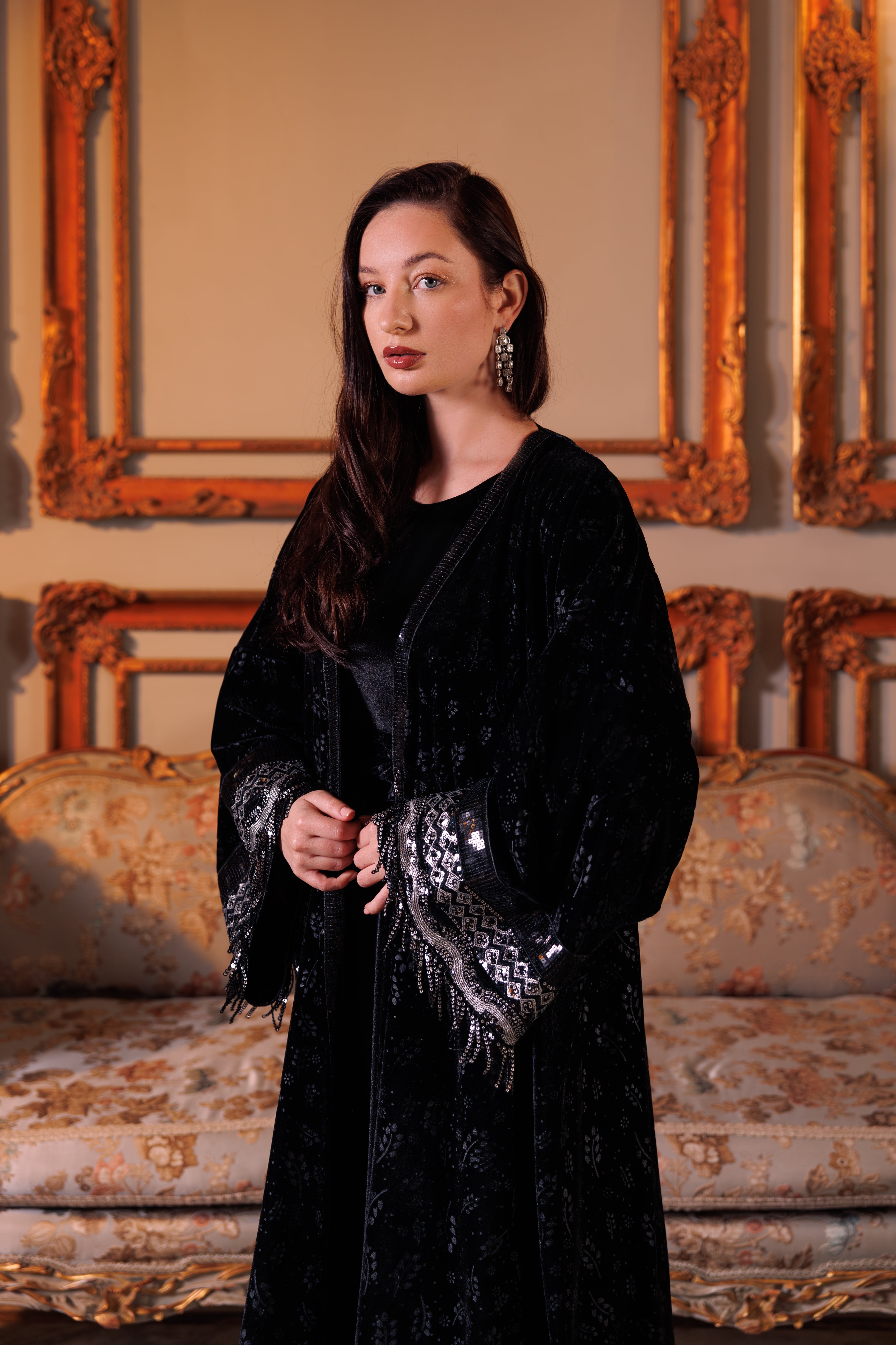 Bilquis Kaftan | Black X Silver My Store