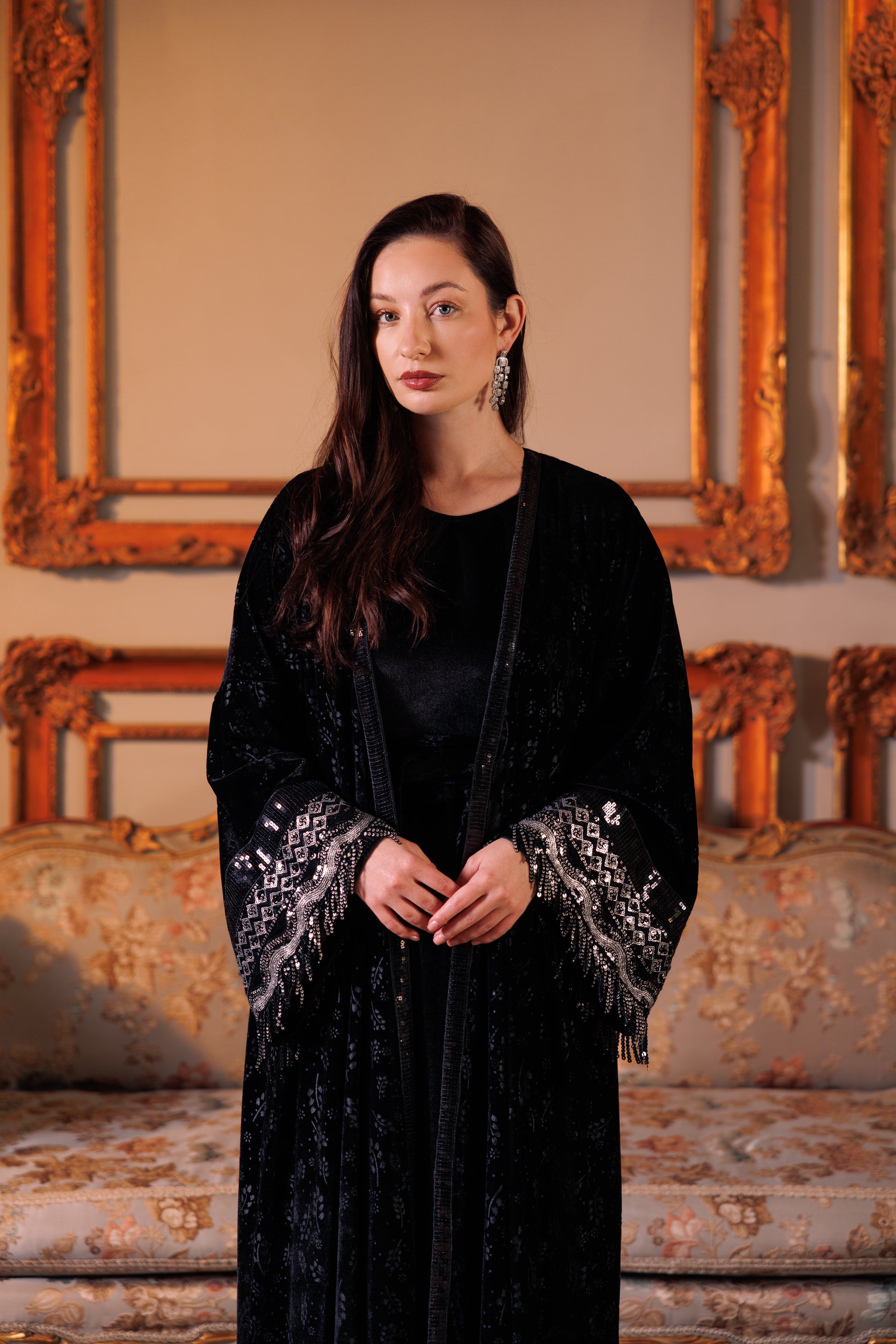 Bilquis Kaftan | Black X Silver My Store