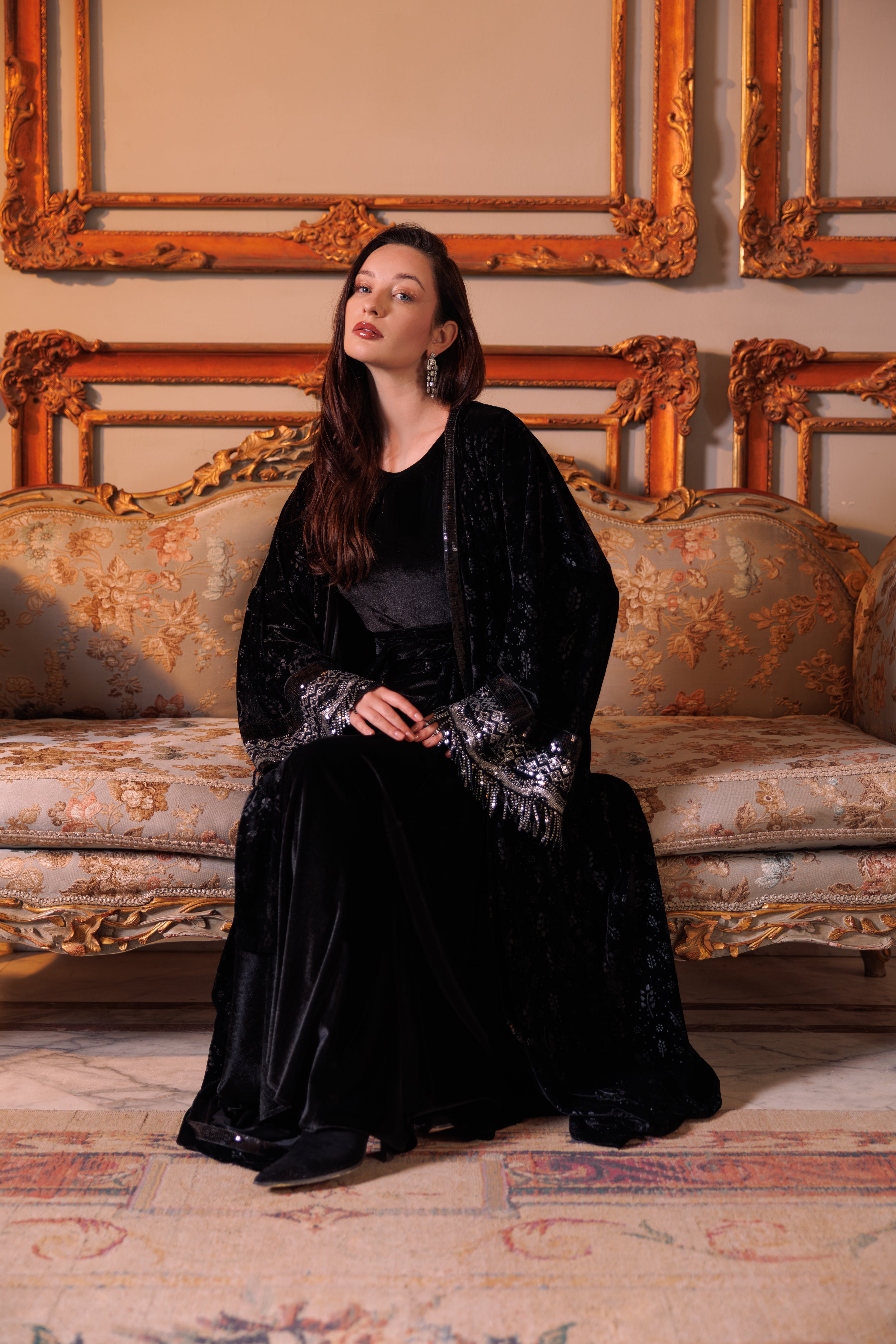 Bilquis Kaftan | Black X Silver My Store