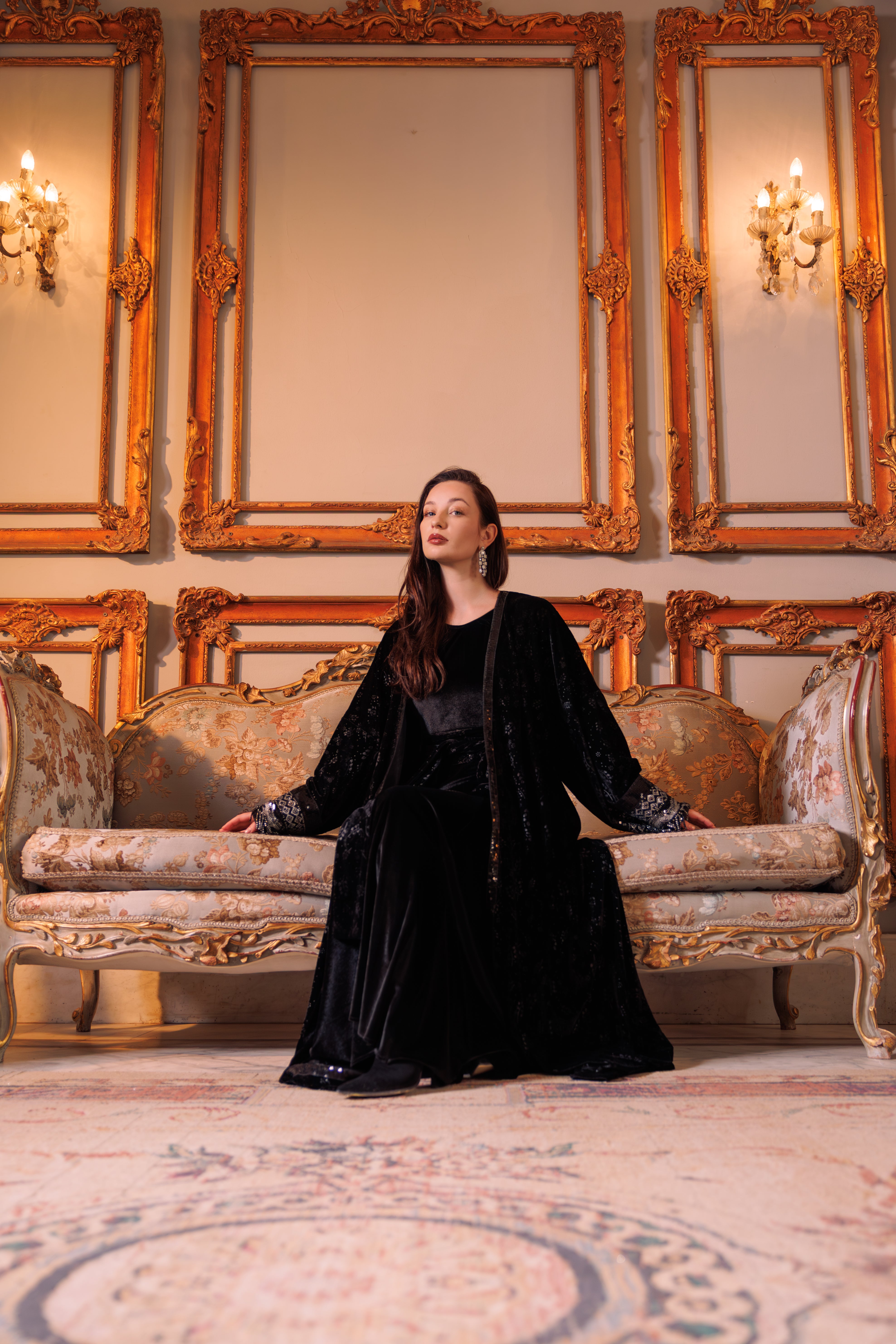 Bilquis Kaftan | Black X Silver My Store