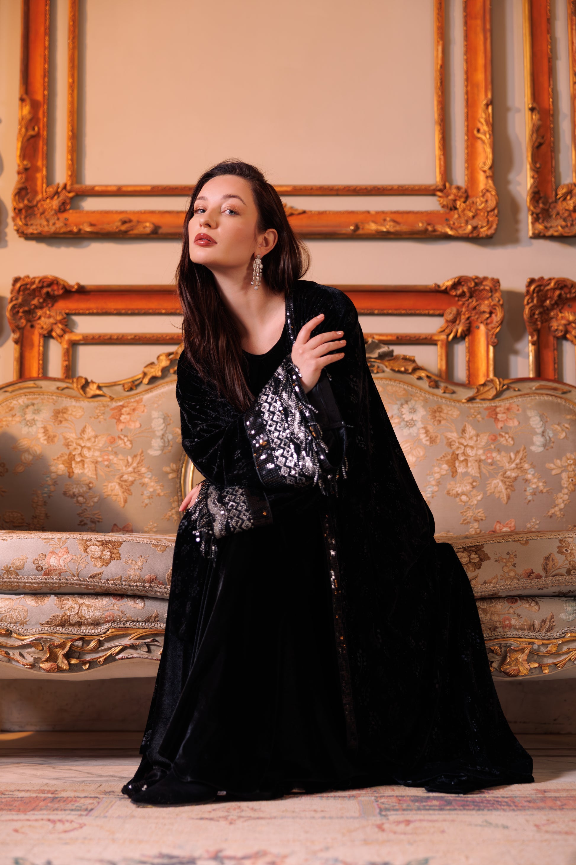 Bilquis Kaftan | Black X Silver My Store