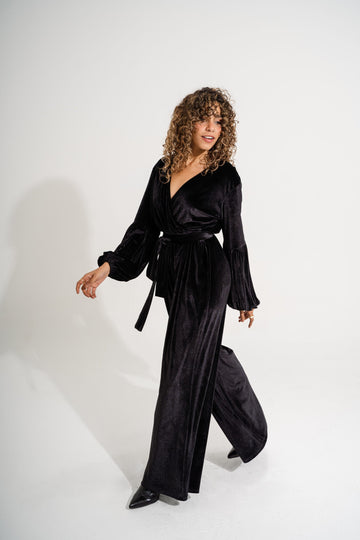 Velvet Jumpsuit | Black My Store