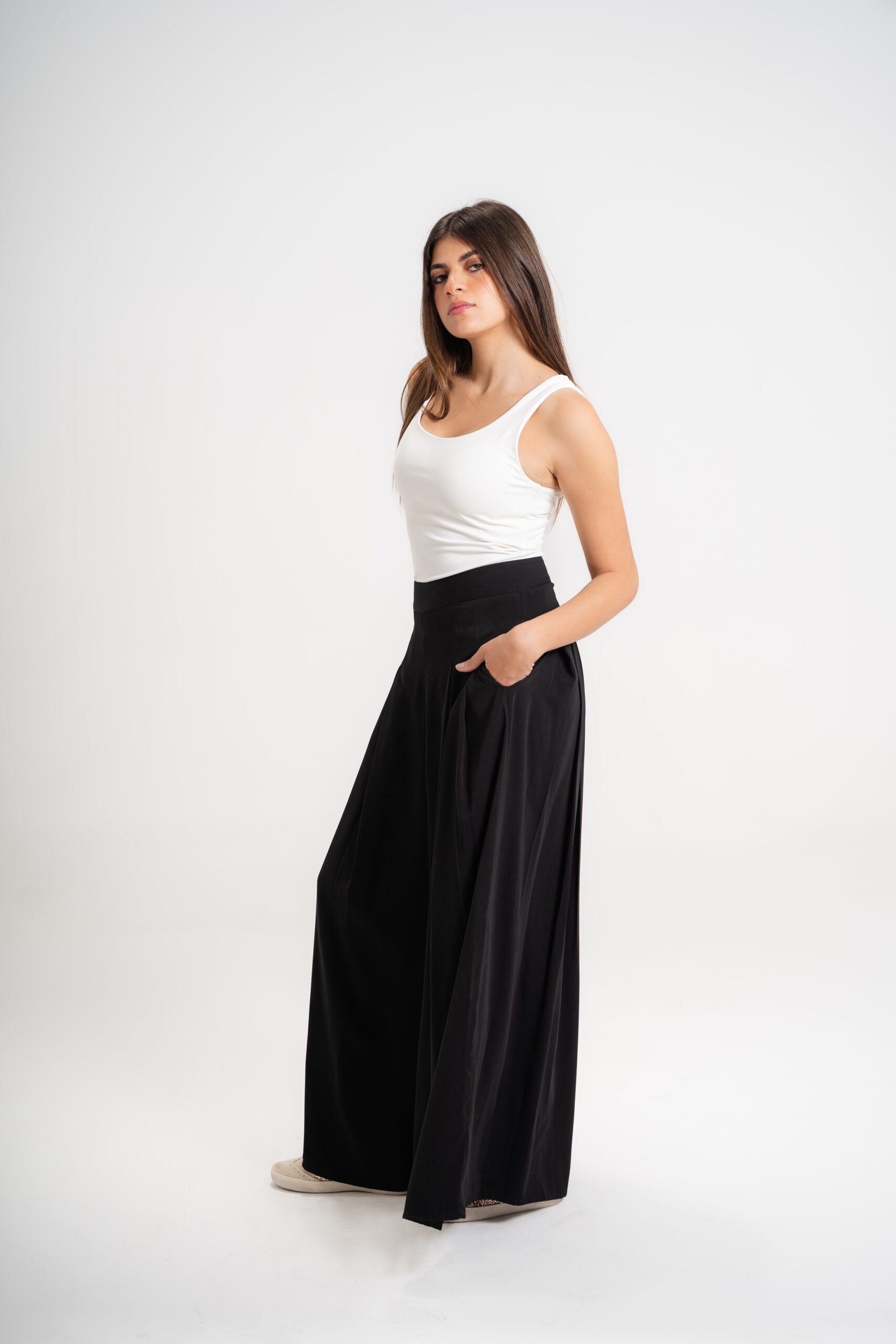 Wide Leg Pants | Black Black Swan Fashion