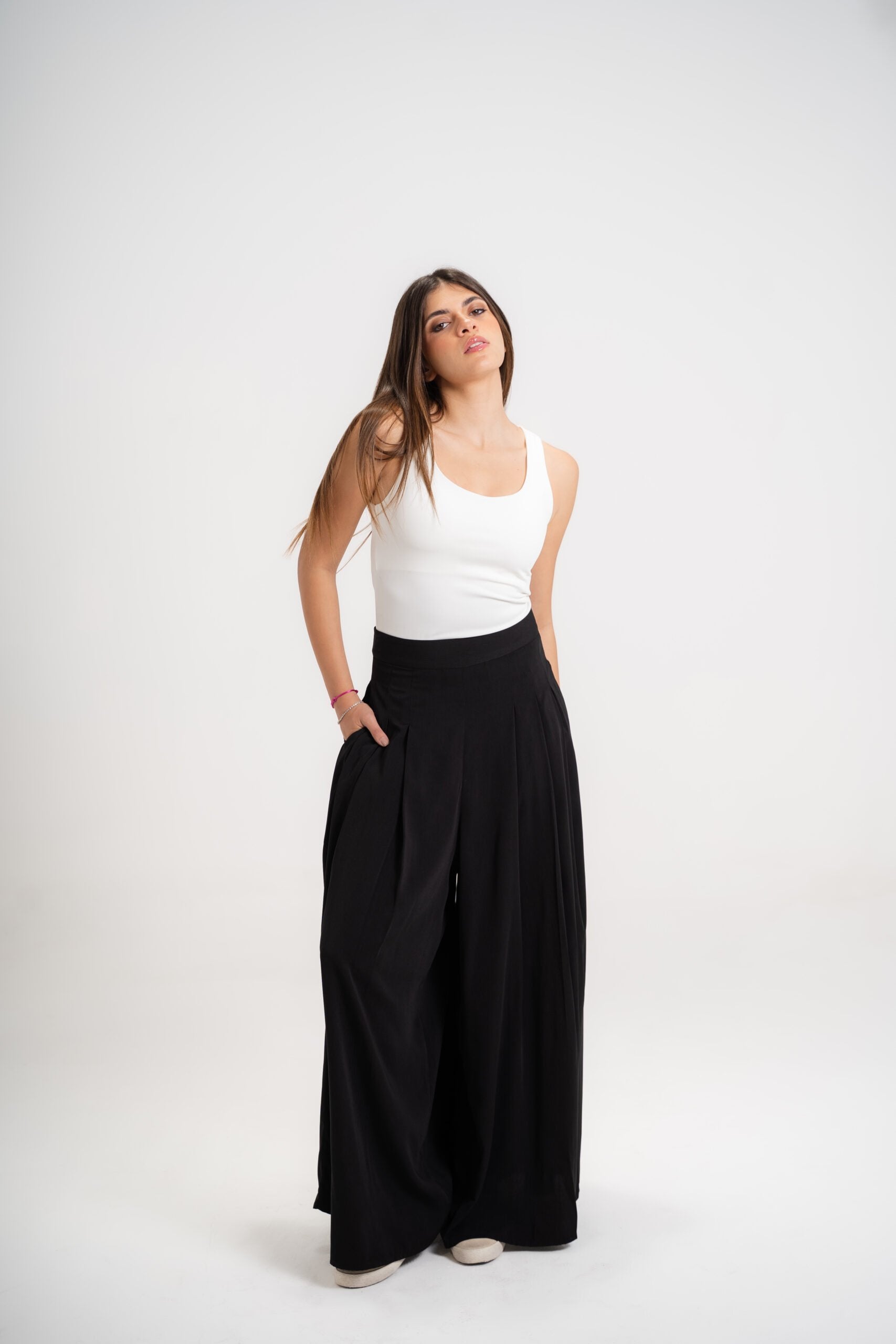 Wide Leg Pants | Black Black Swan Fashion