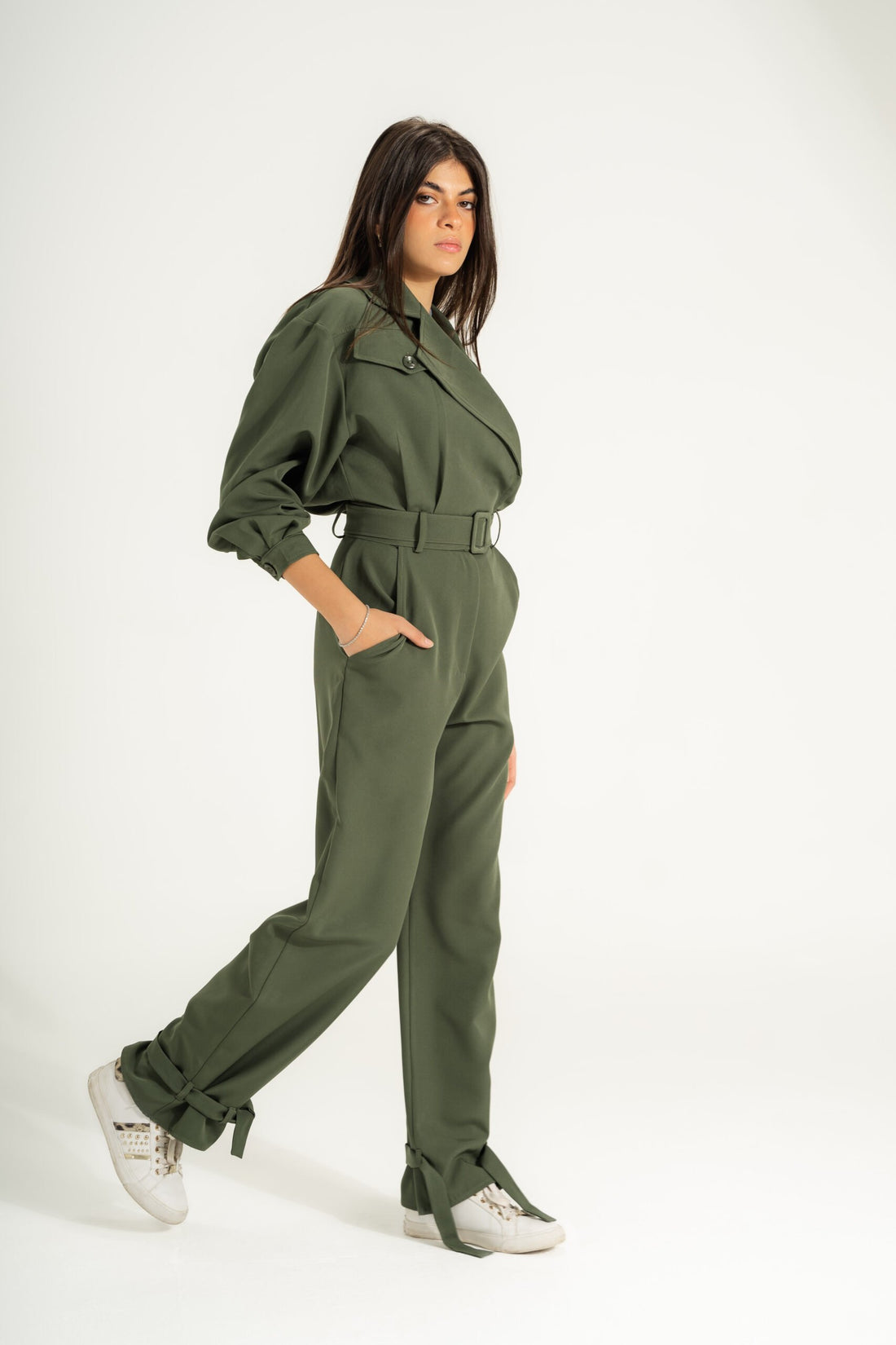Military jumpsuit | Light Olive Black Swan Fashion