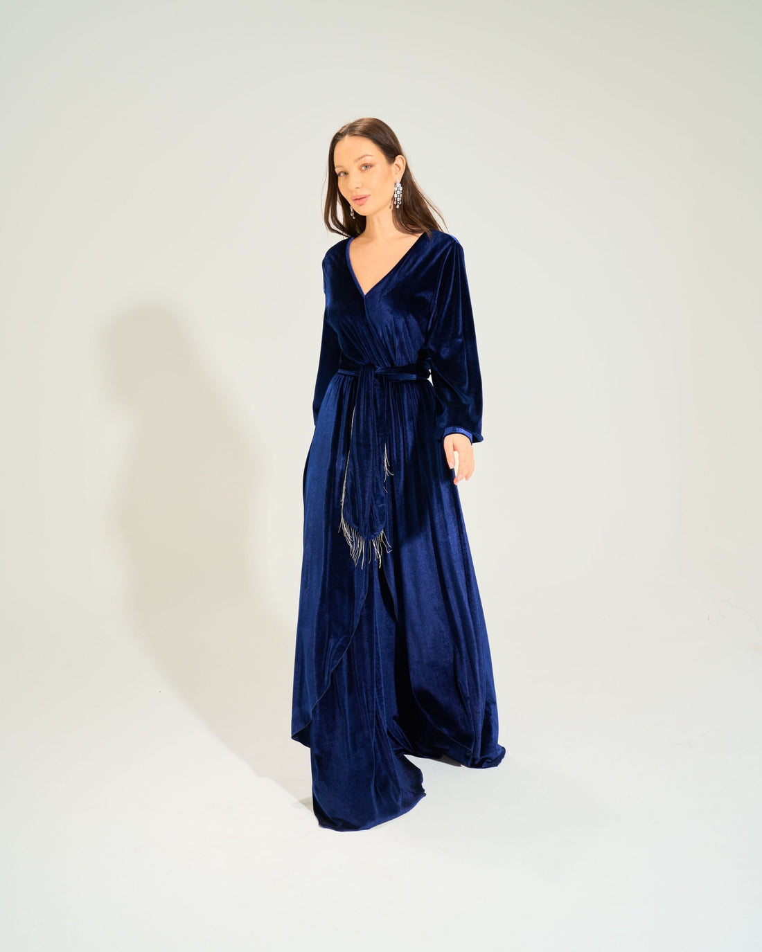 Jasmin Velvet Dress | Dark Blue