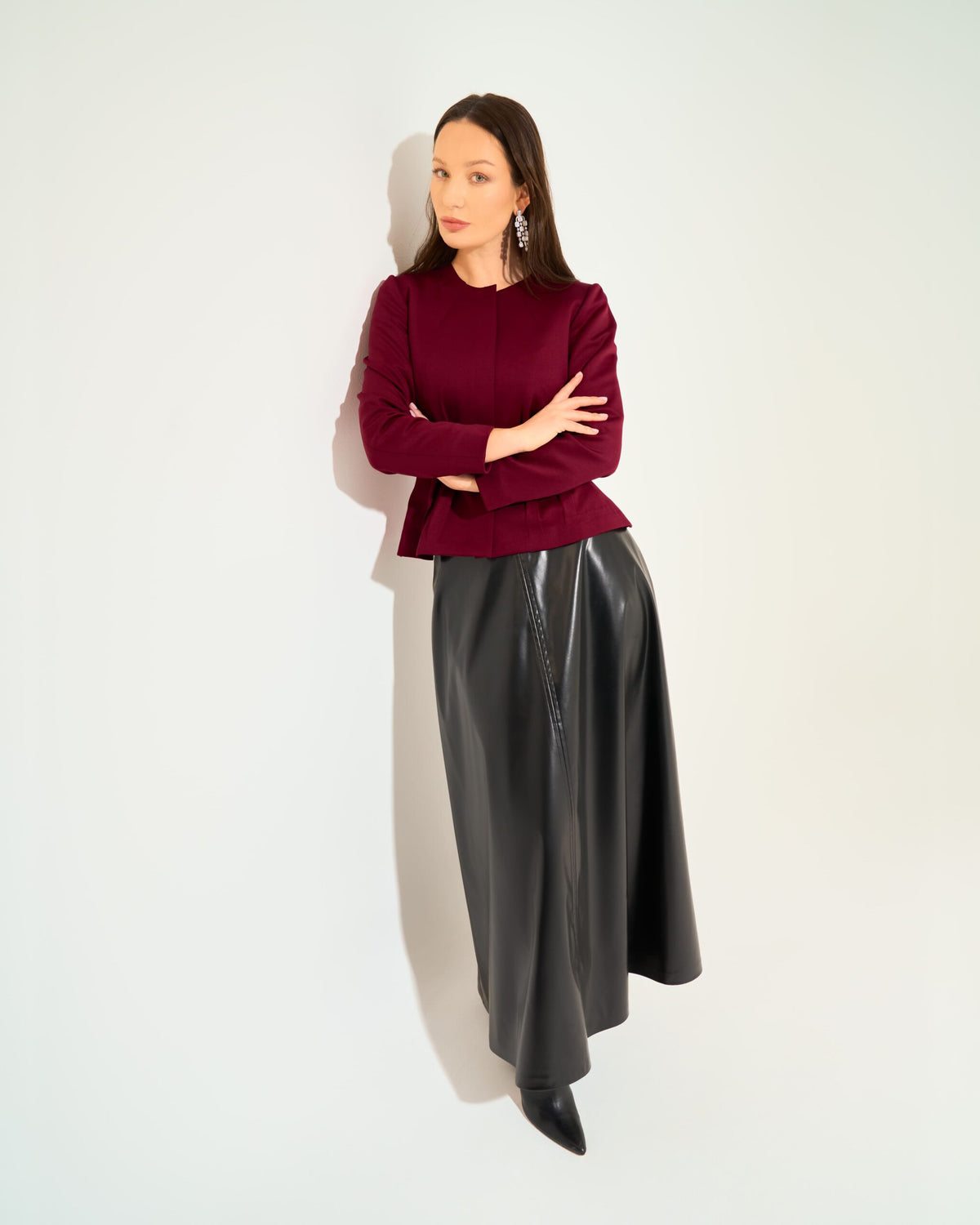Elina Jacket | Dark Red My Store