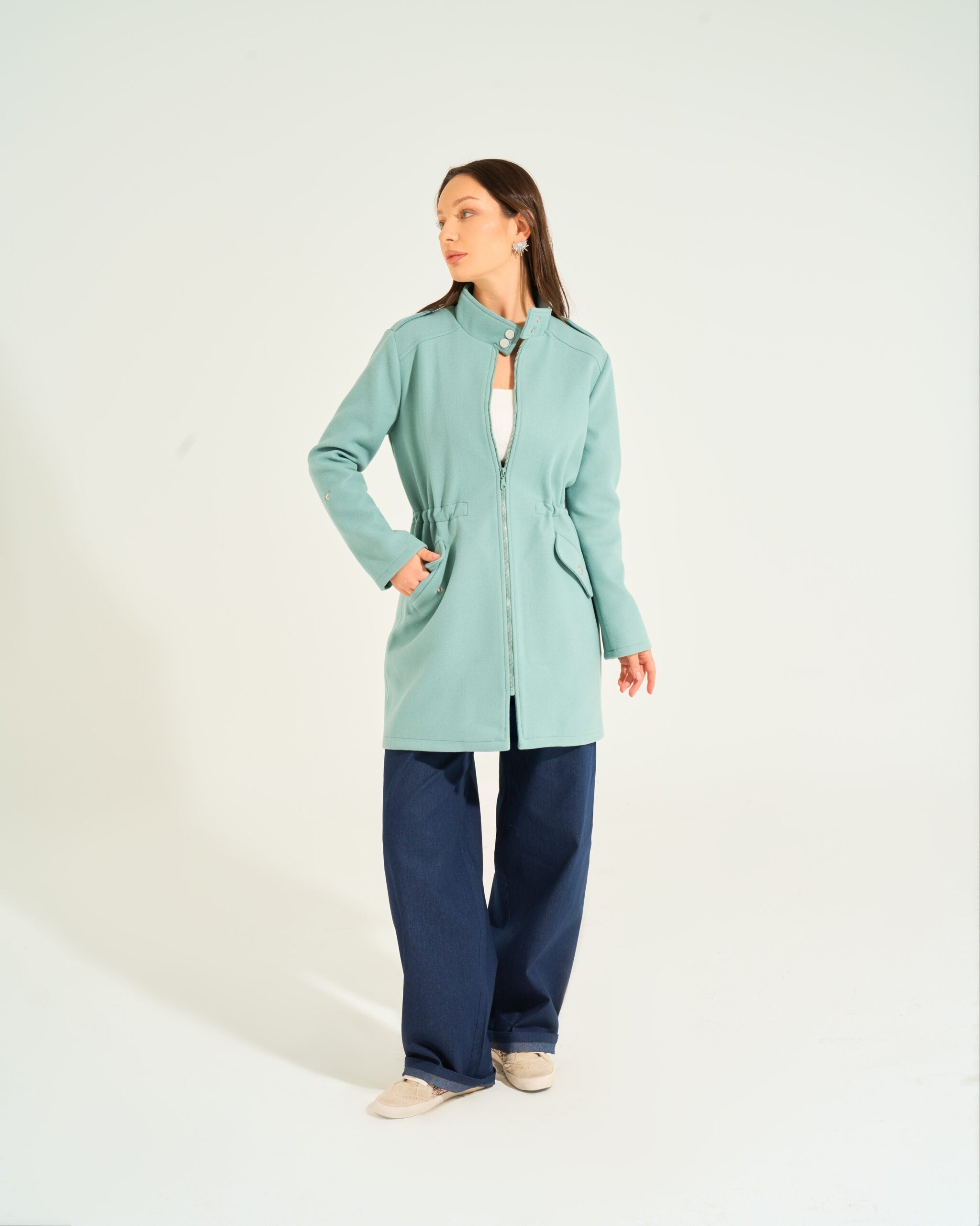 Bella Military Jacket | Mint