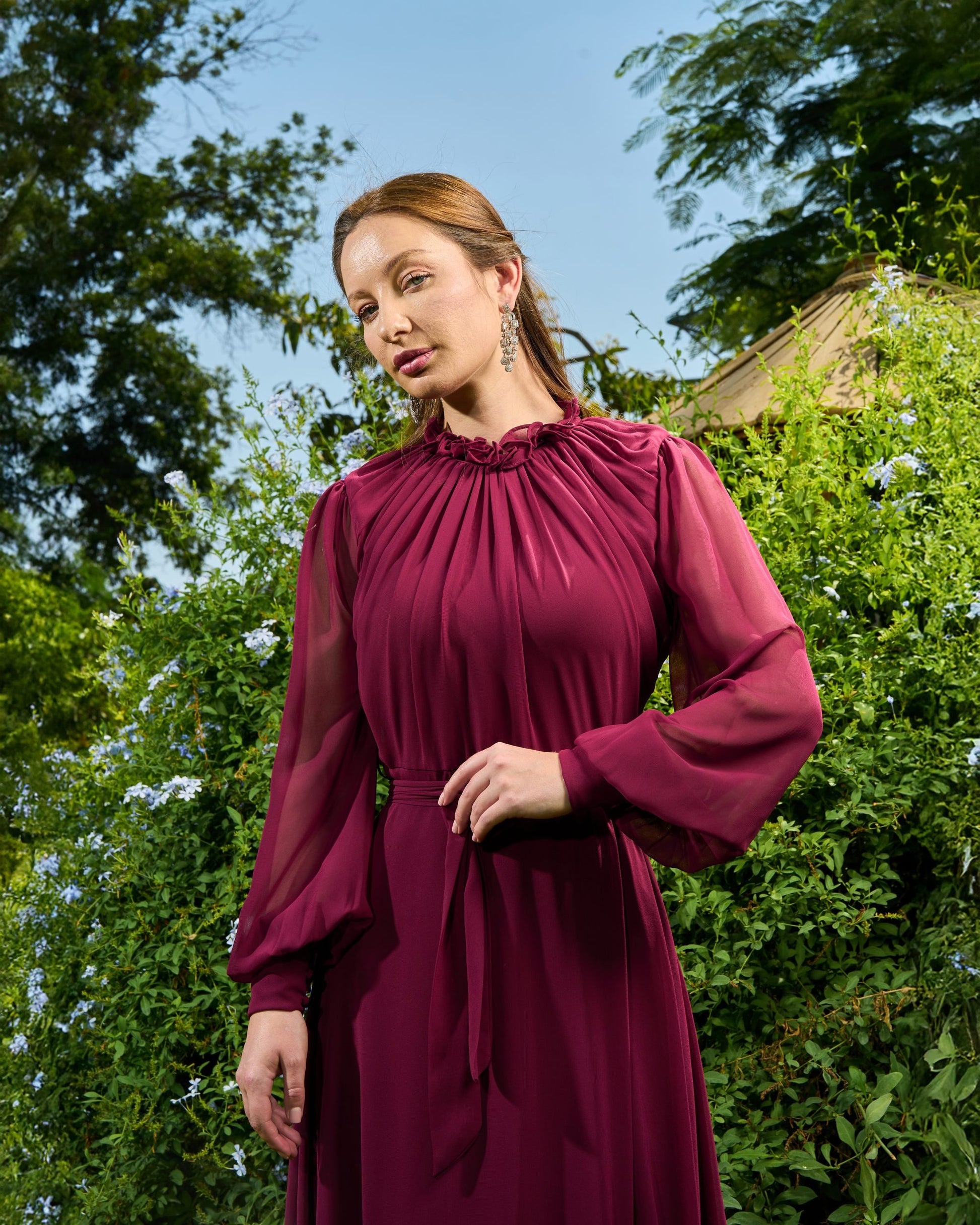 deep burgundy dress Elsa Dress