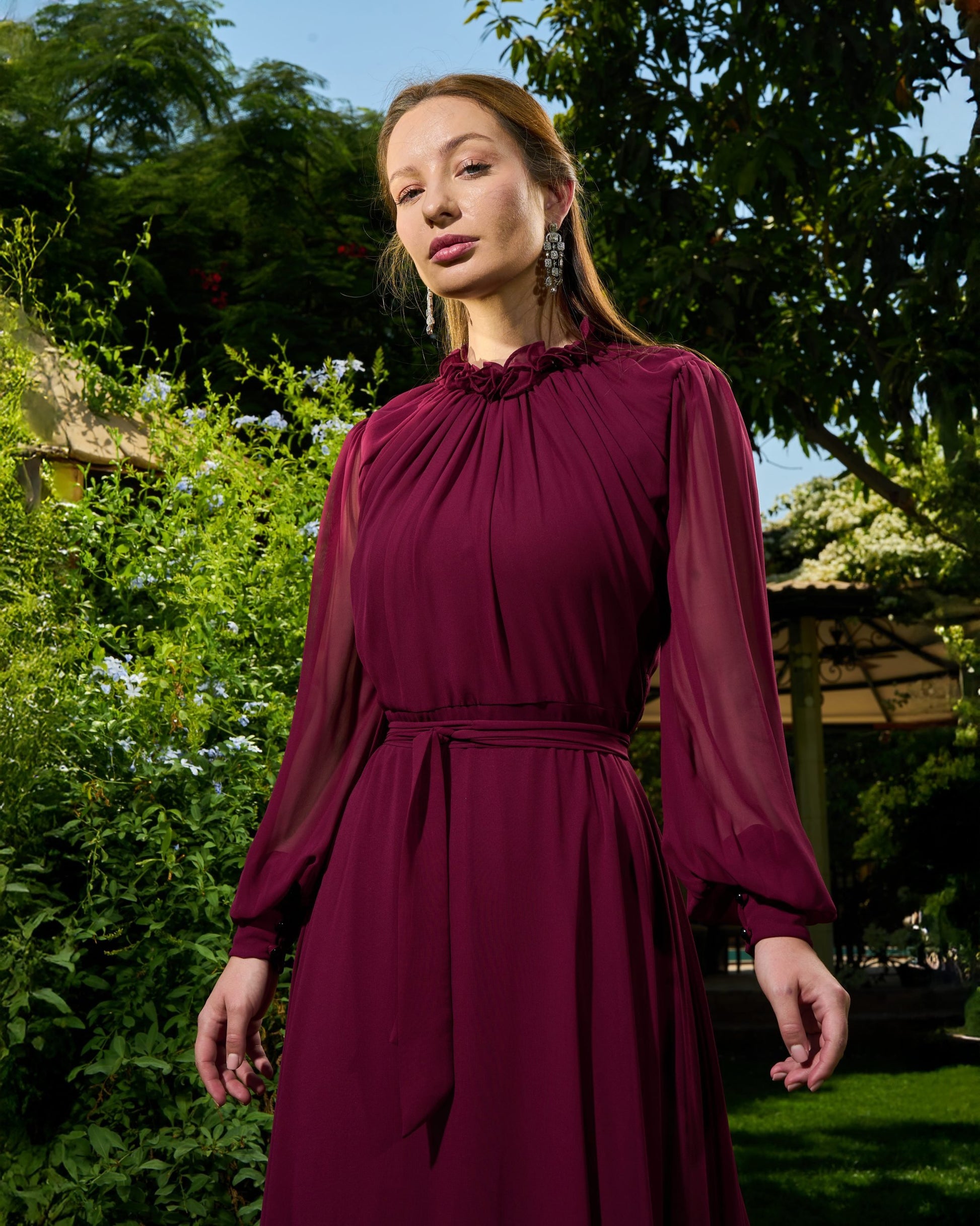 Elsa Dress | Deep Burgundy My Store