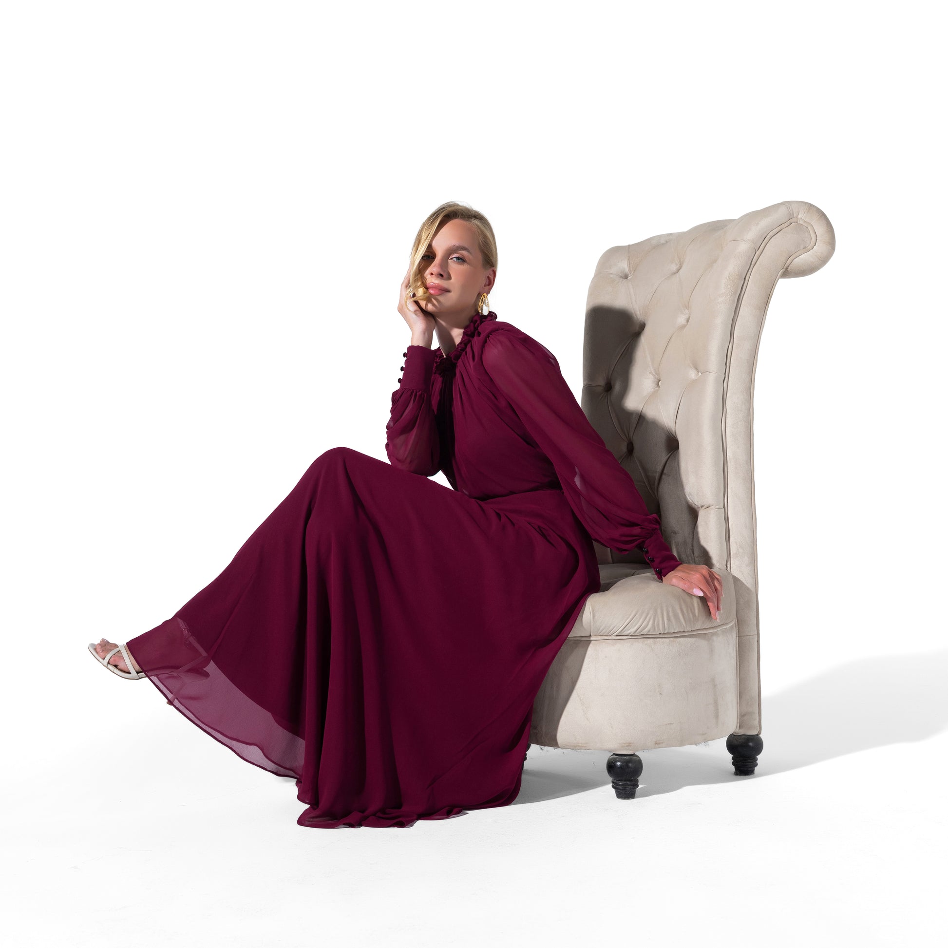 Elsa Dress | Deep Burgundy My Store