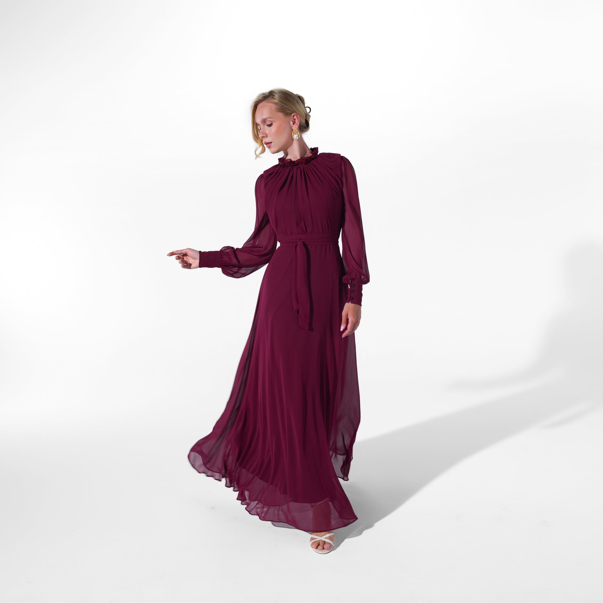Elsa Dress | Deep Burgundy My Store