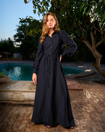 Gabby Shirt Dress | Black My Store