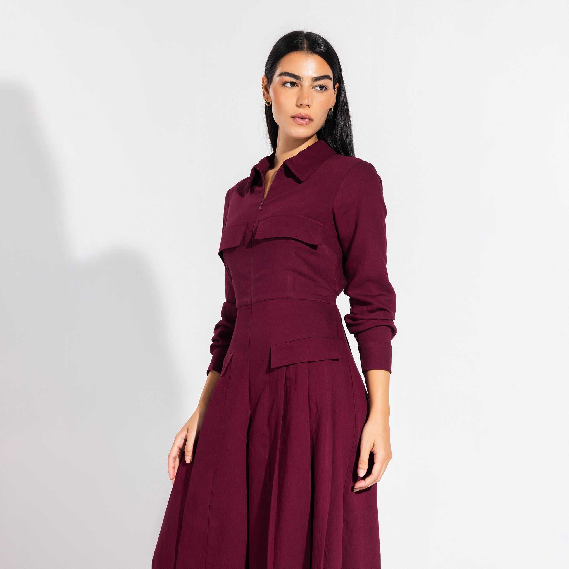 Harper jumpsuit | Maroon Black Swan Fashion