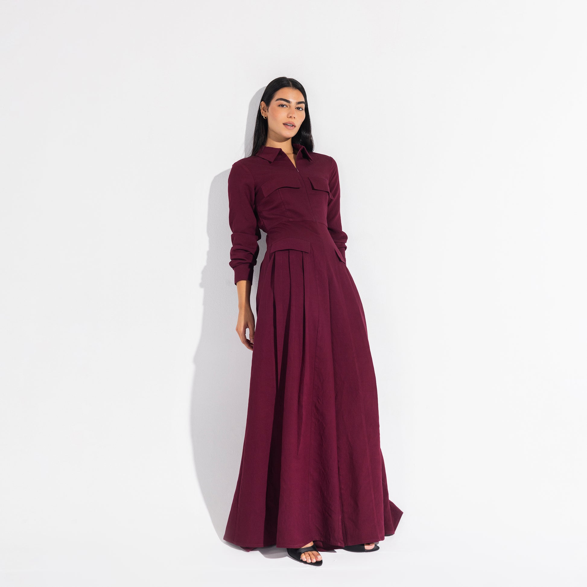 Harper jumpsuit | Maroon Black Swan Fashion