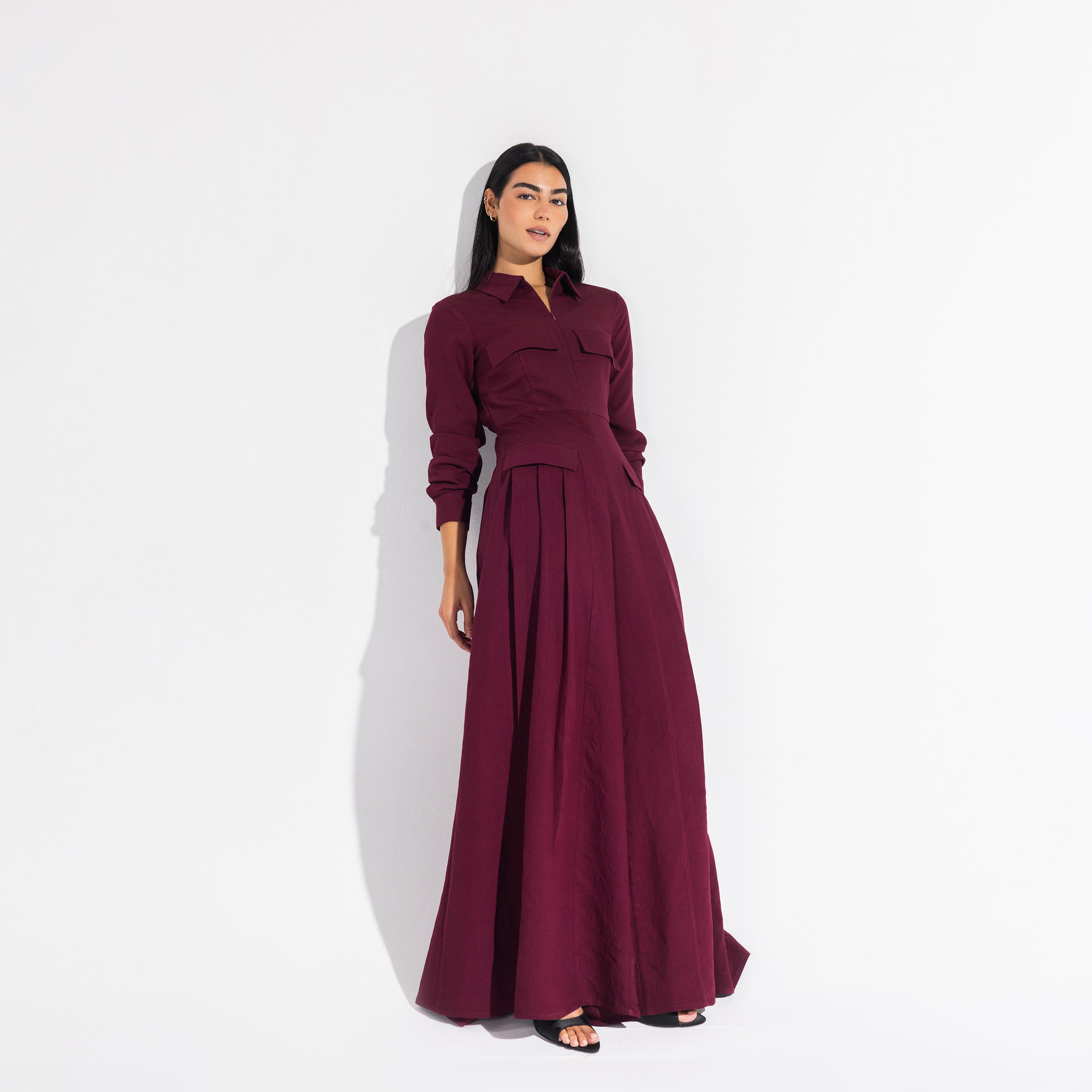 Harper jumpsuit | Maroon Black Swan Fashion
