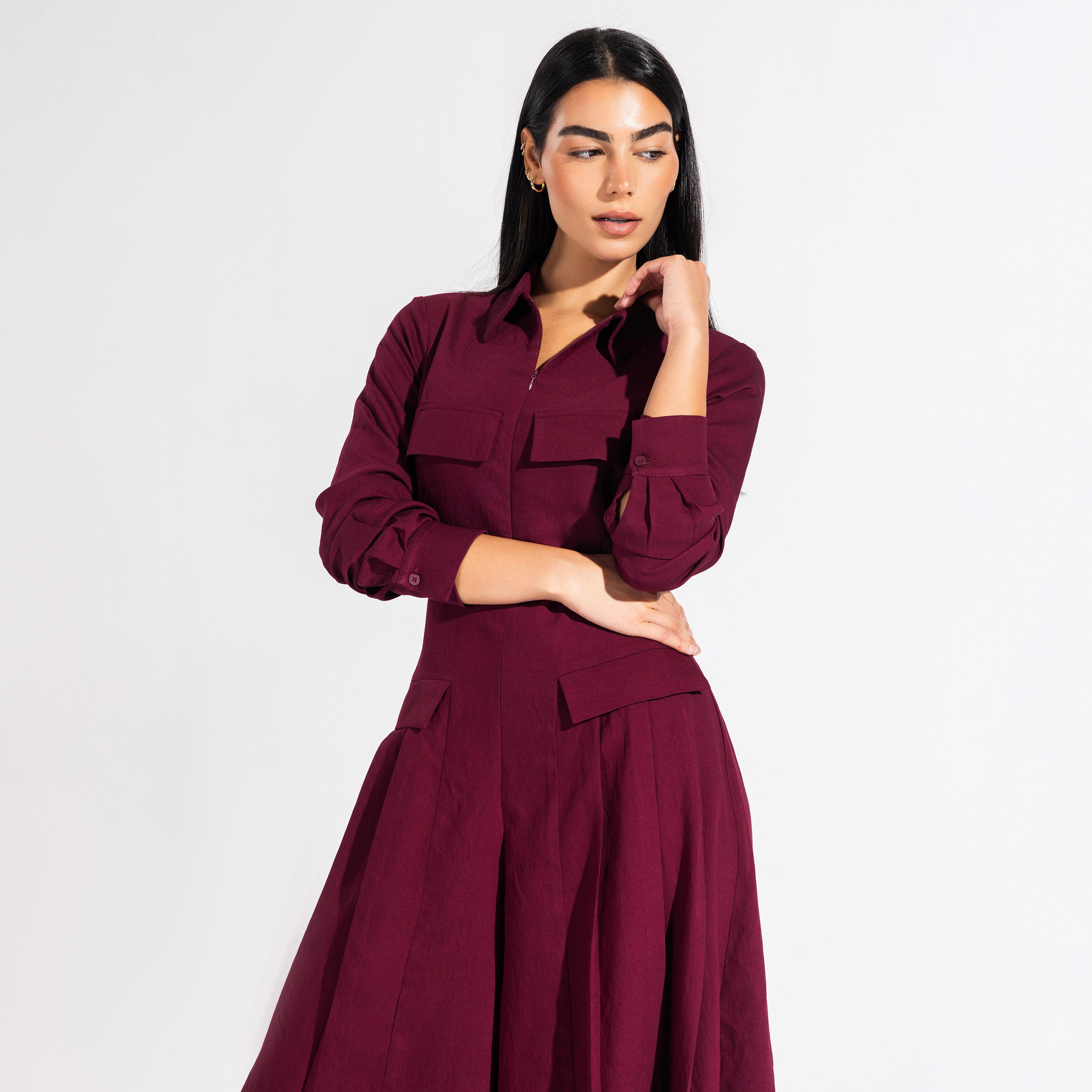 Harper jumpsuit | Maroon Black Swan Fashion