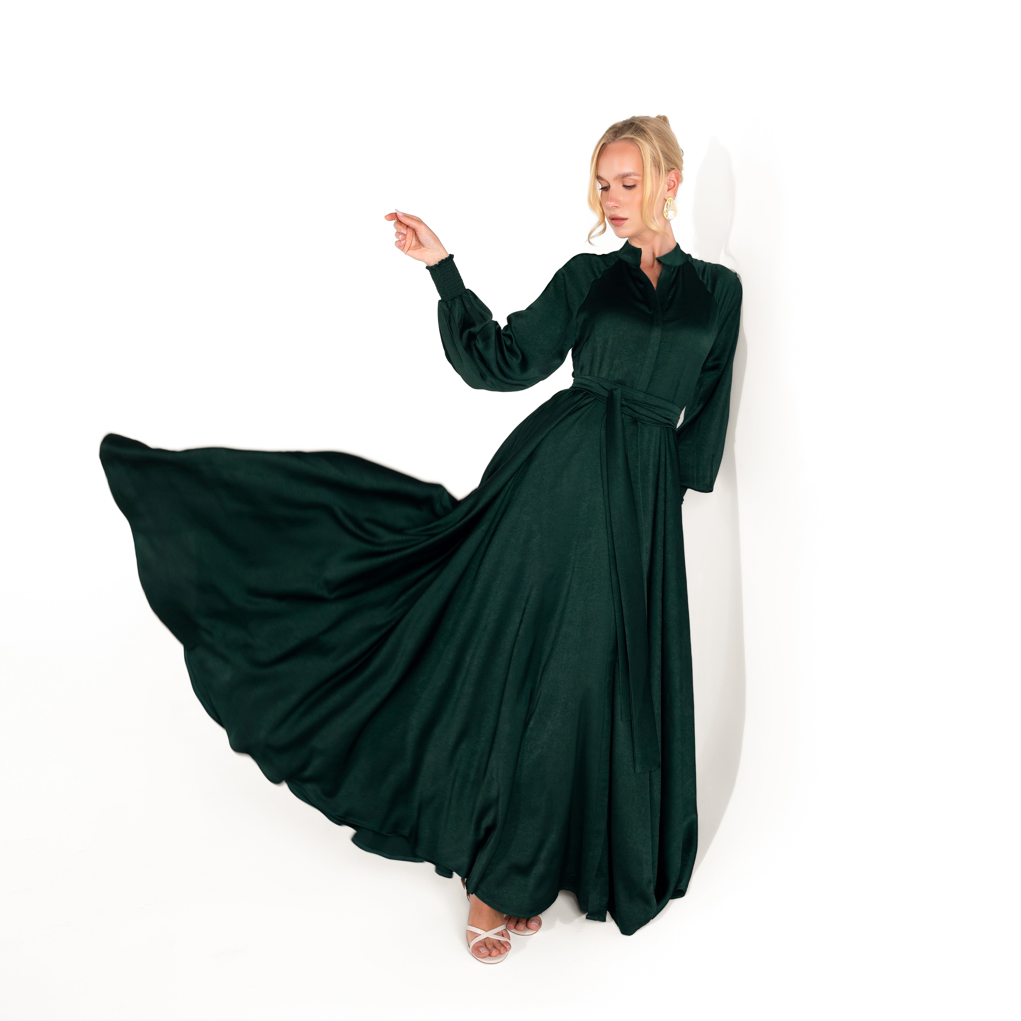 Helen Dress | Emerald Green Black Swan Fashion
