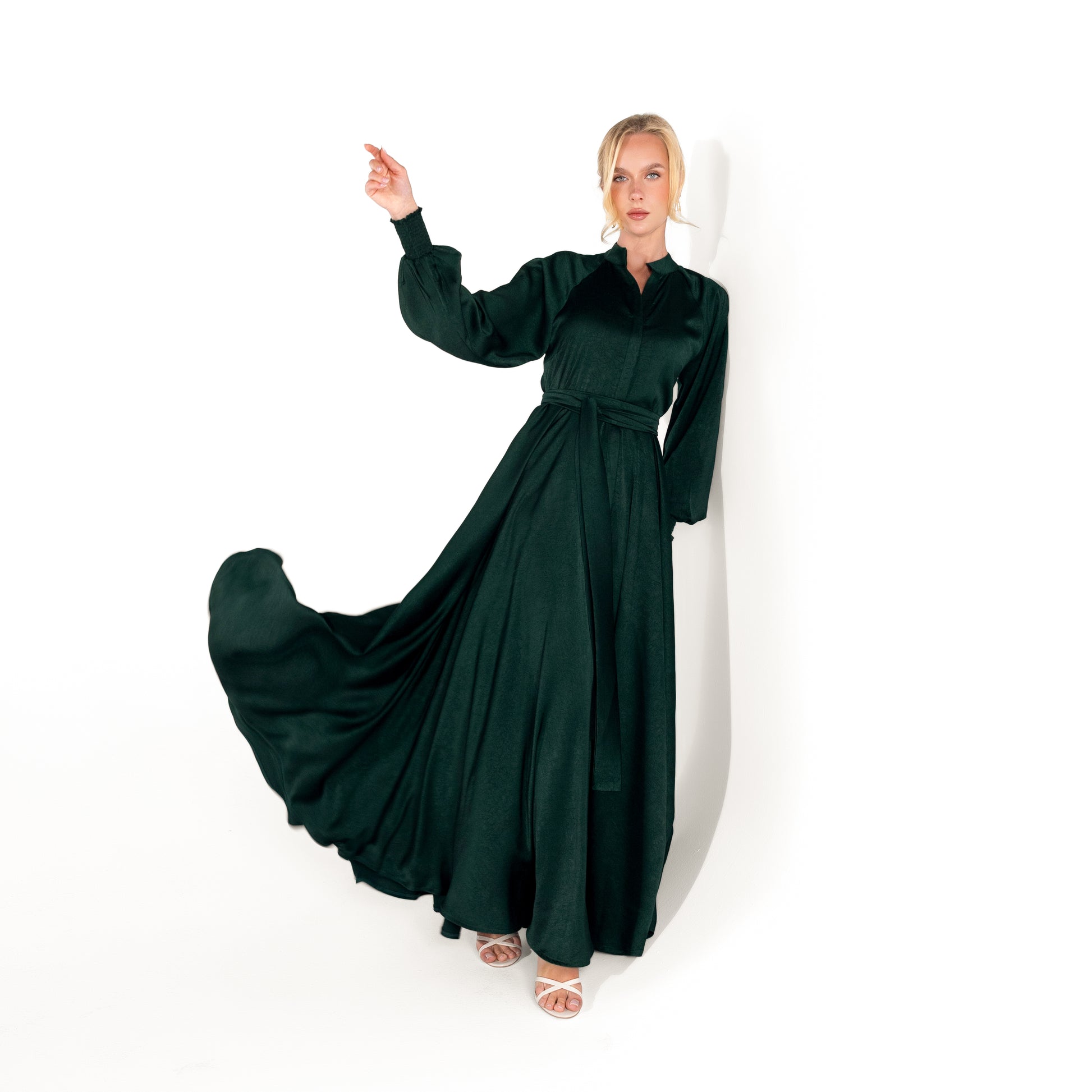 Helen Dress | Emerald Green Black Swan Fashion