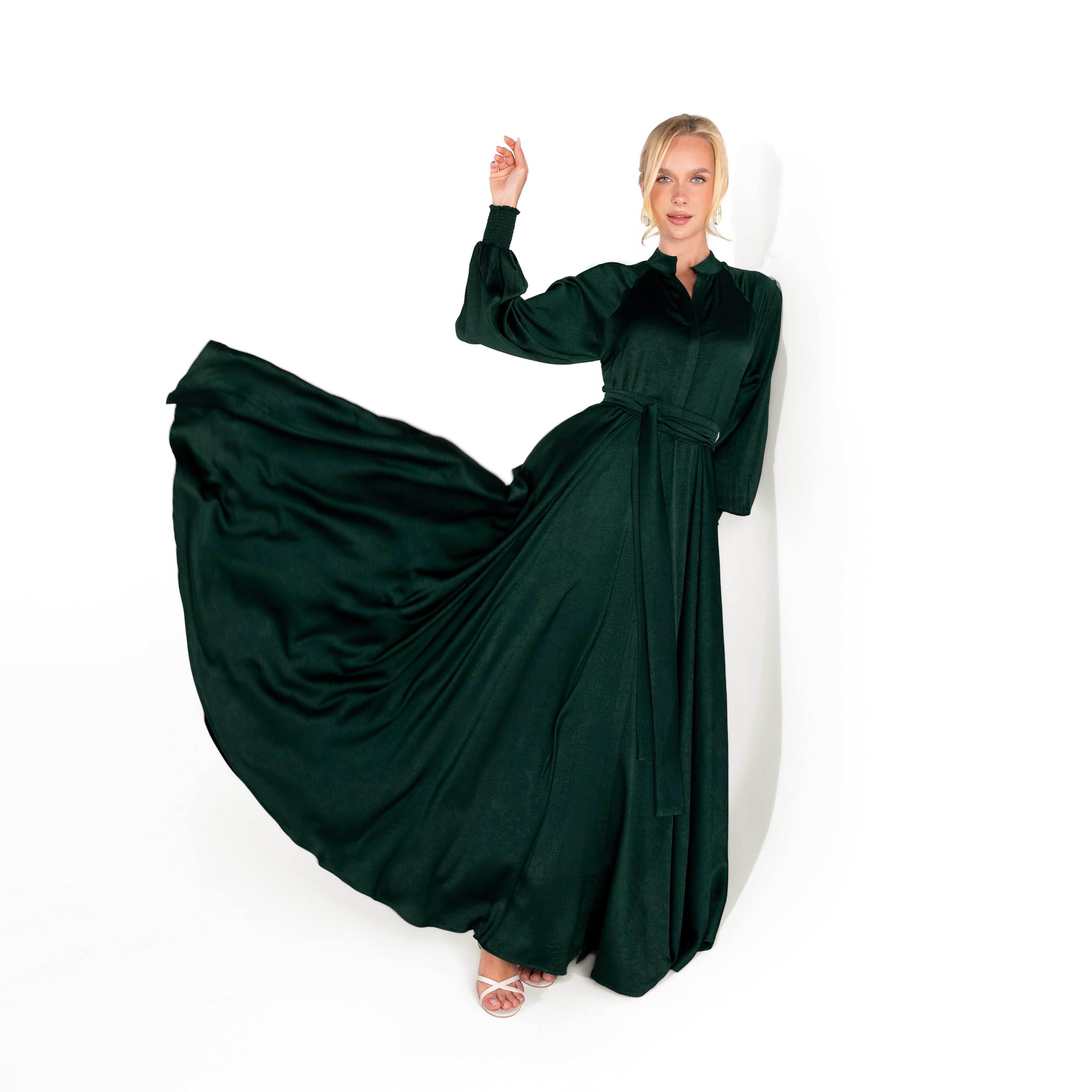 Helen Dress | Emerald Green Black Swan Fashion