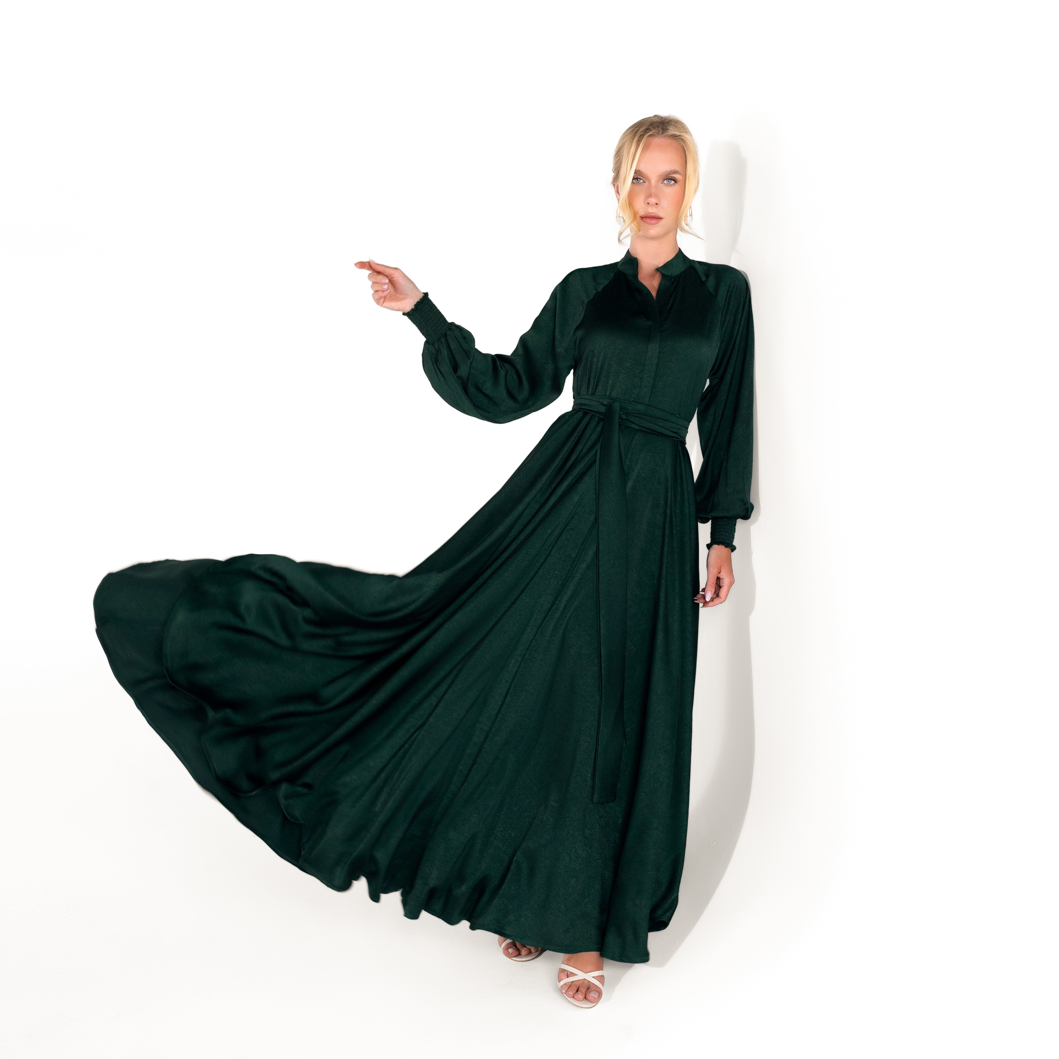 Helen Dress | Emerald Green Black Swan Fashion