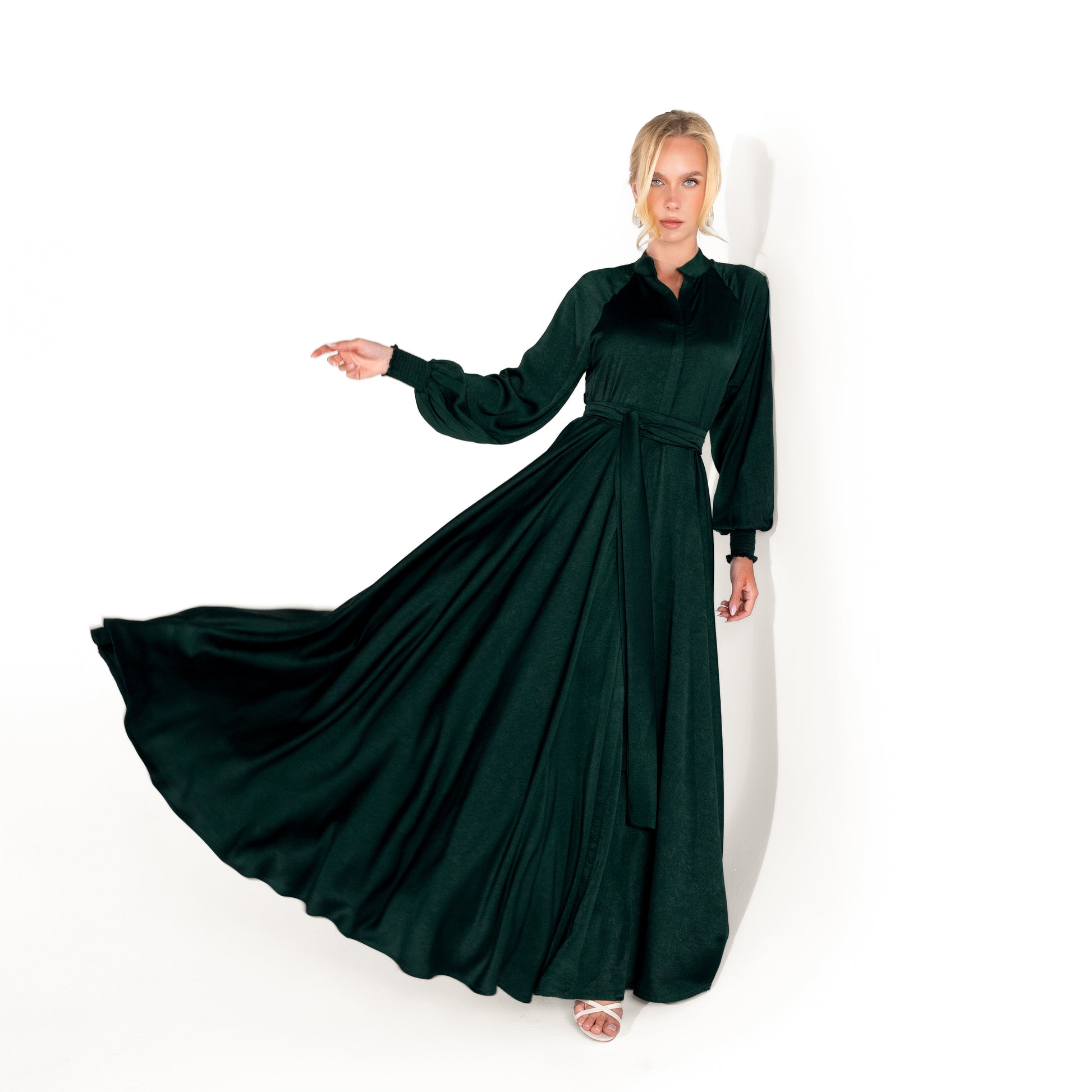 Helen Dress | Emerald Green Black Swan Fashion